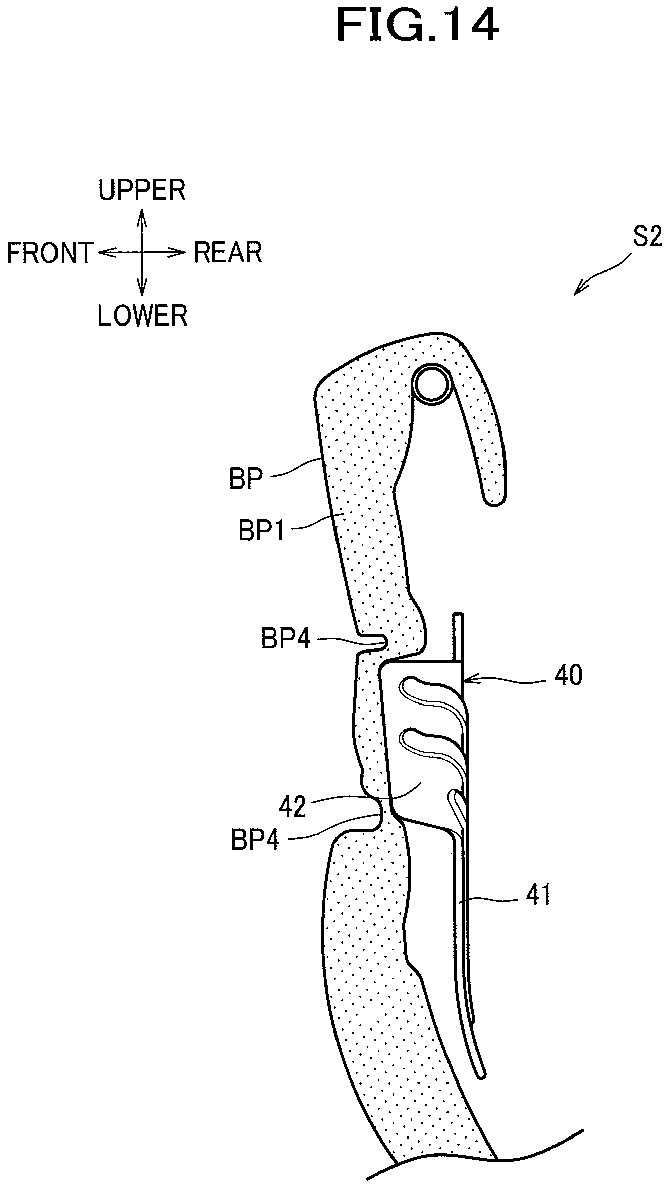 Patent US11780352 Figure 14 – Vehicle seat