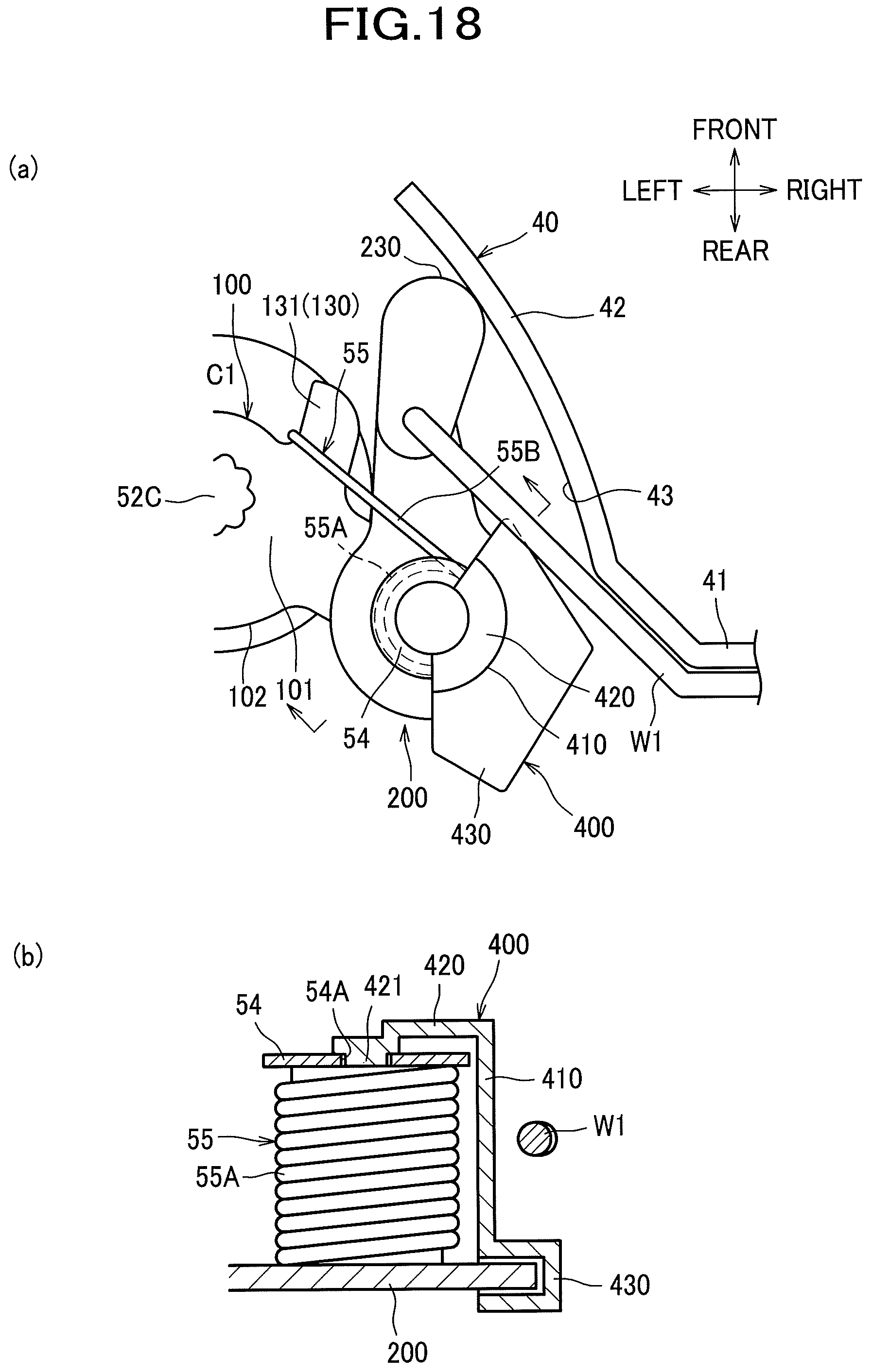 Patent US11780352 Figure 18 – Vehicle seat