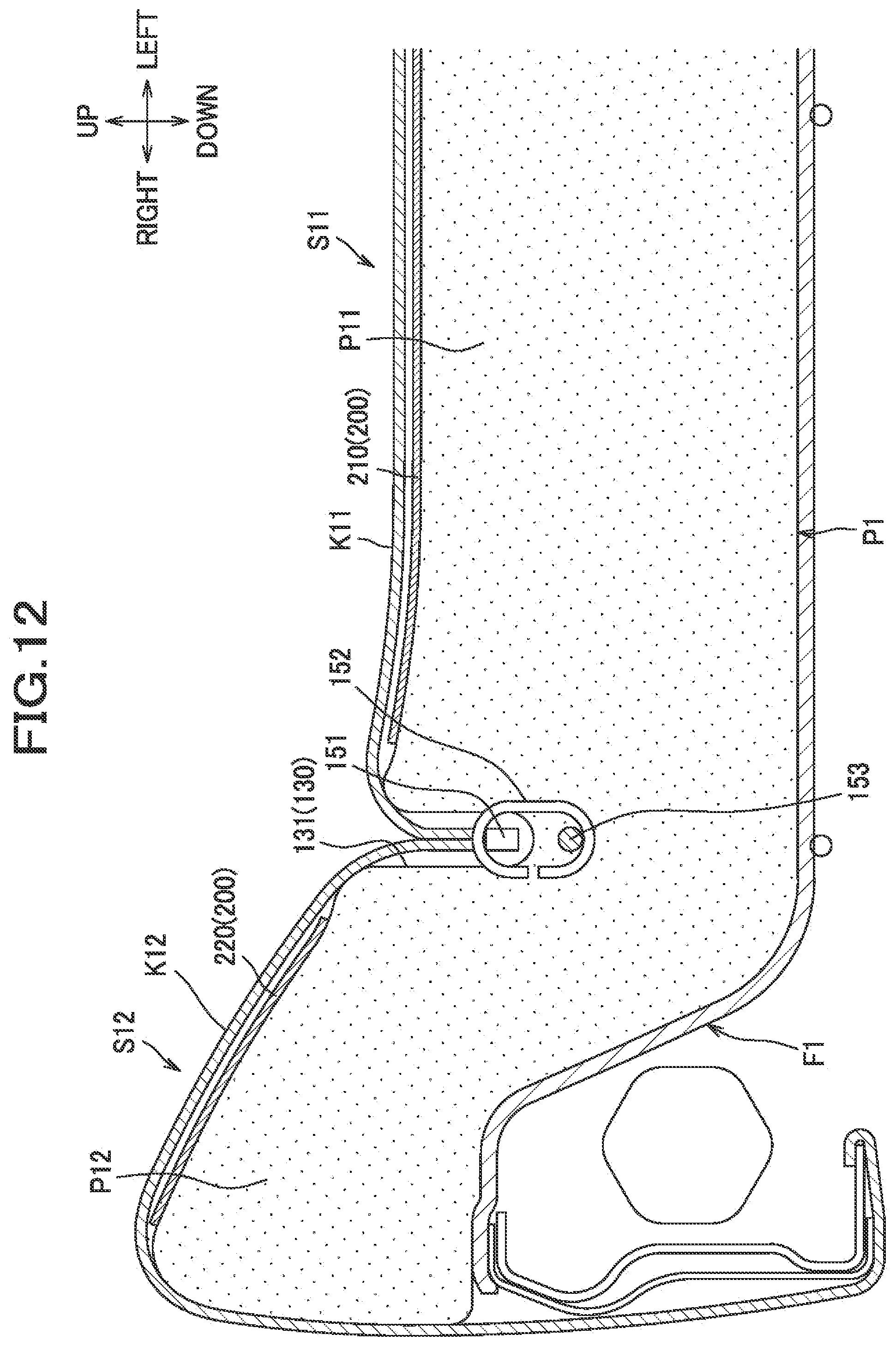 Patent US11780353 Figure 12 – Vehicle seat