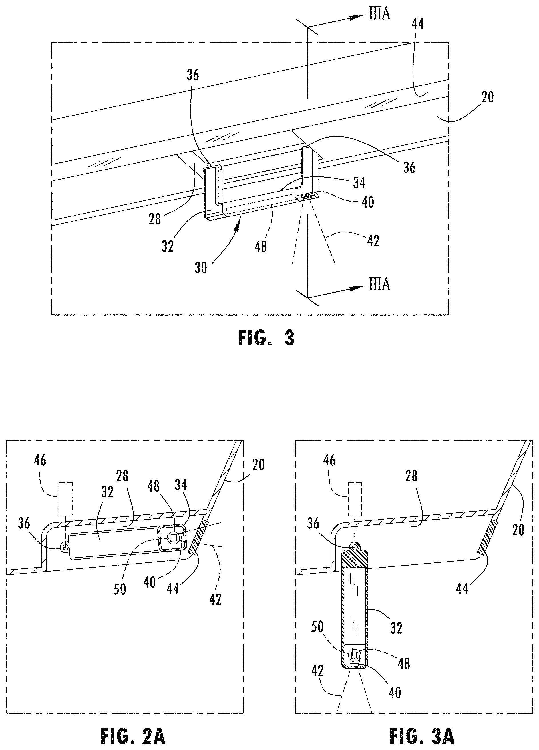 Patent US11780356 Figure 2 – Vehicle having movable assist handle with light device