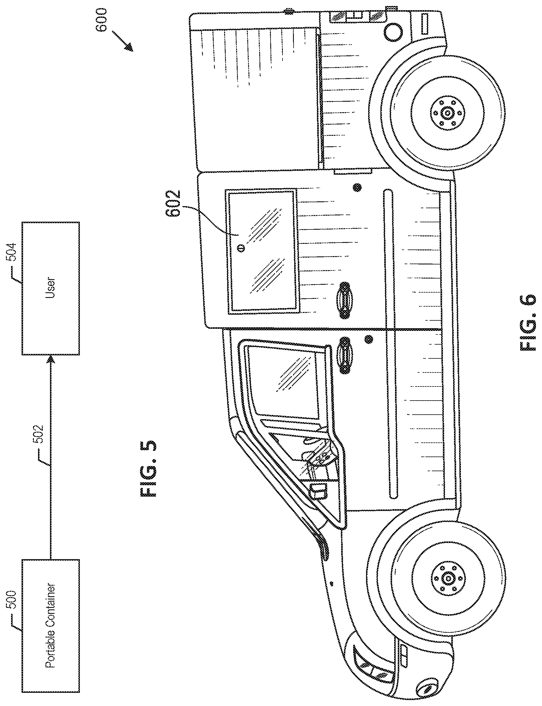Patent US11780358 Figure 5 – Systems and methods for providing portable containers to users of vehicle services