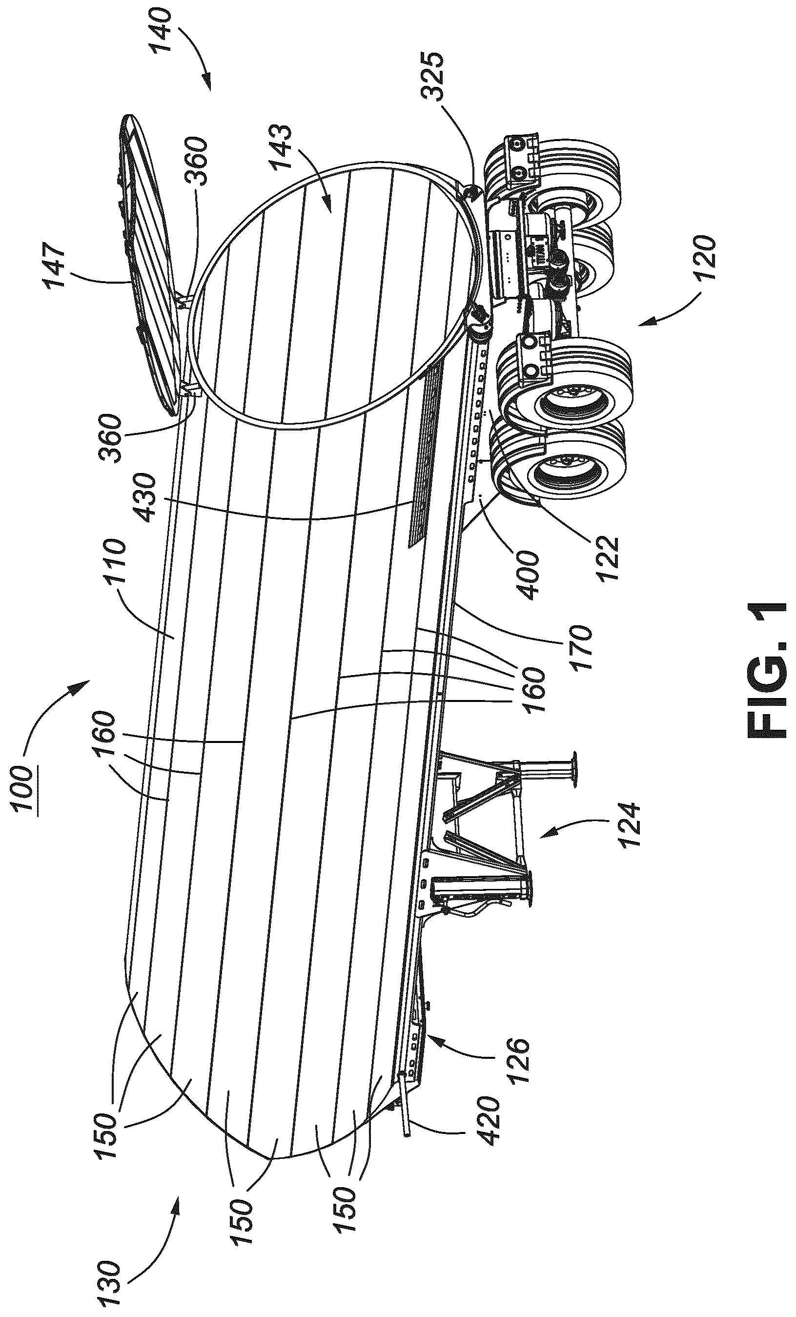Patent US11780359 Figure 1 – Cylindrical semi-trailer