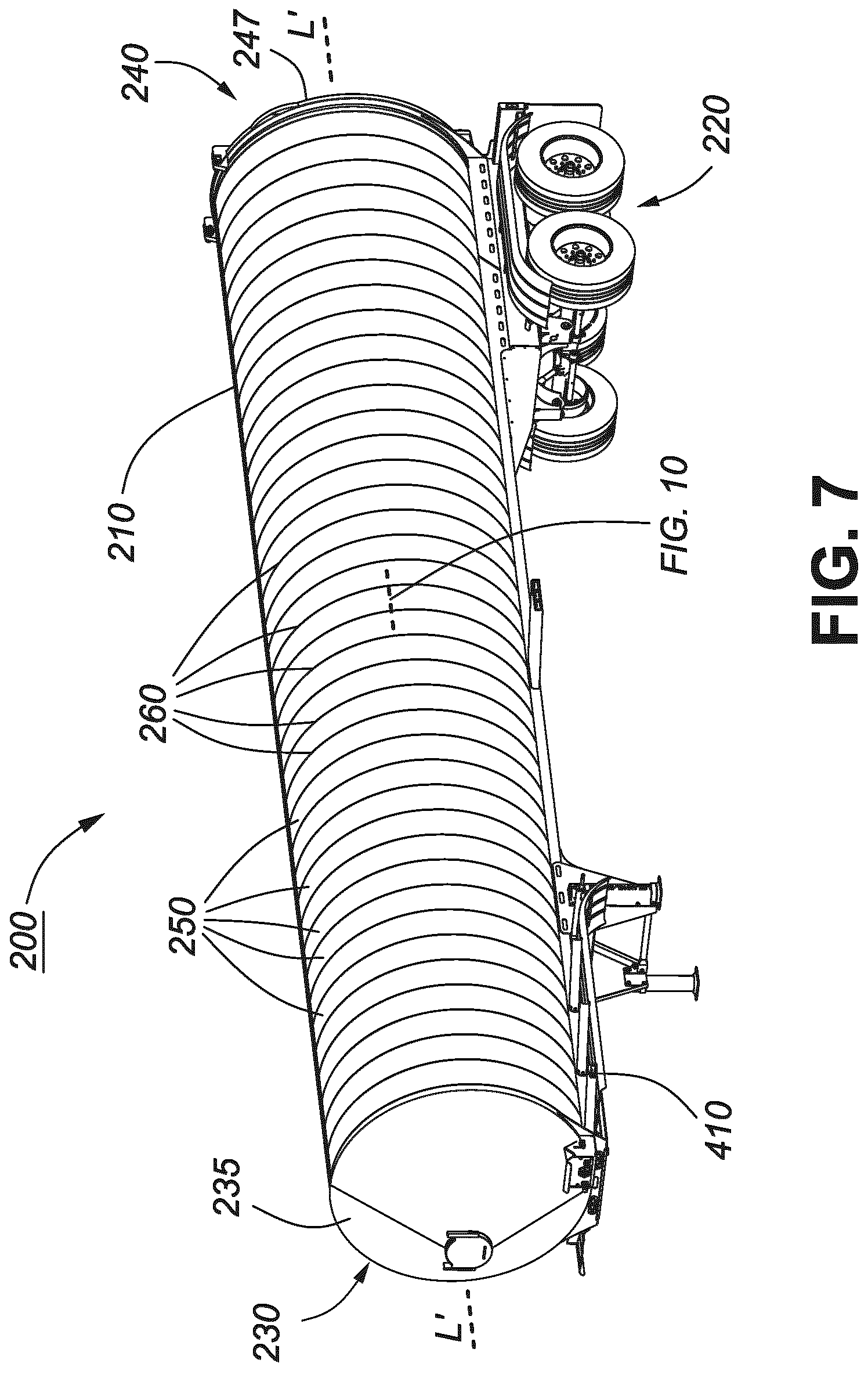 Patent US11780359 Figure 6 – Cylindrical semi-trailer