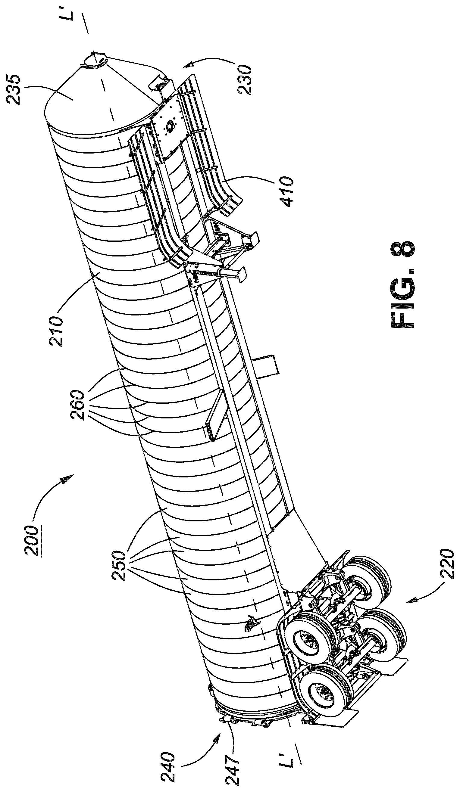 Patent US11780359 Figure 7 – Cylindrical semi-trailer