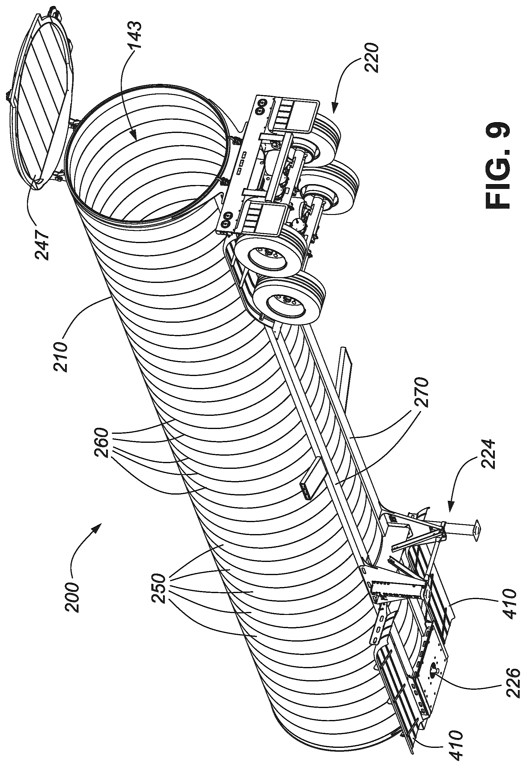 Patent US11780359 Figure 8 – Cylindrical semi-trailer
