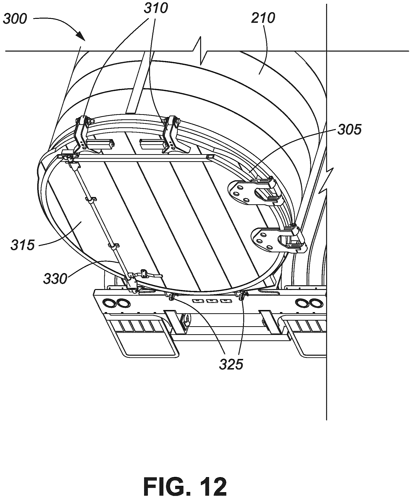 Patent US11780359 Figure 11 – Cylindrical semi-trailer