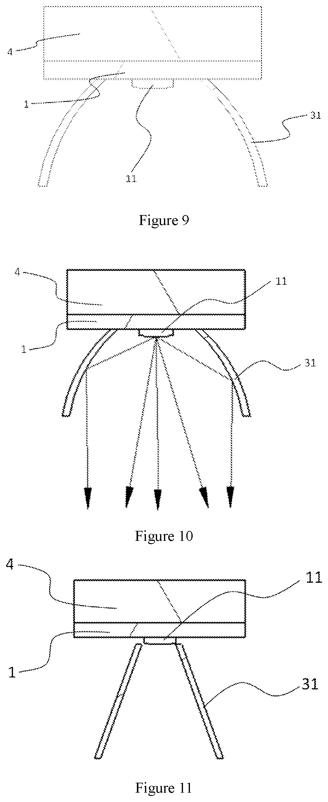 Patent US11780362 Figure 5 – Vehicle having a visible and non-visible lighting projection device with a light source mounted on a rotary actuator