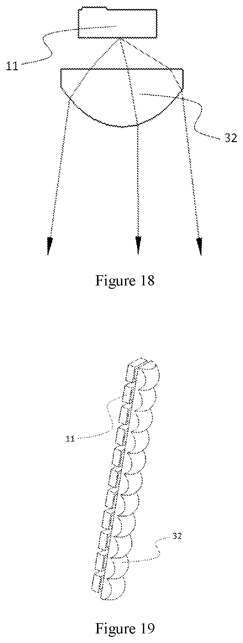 Patent US11780362 Figure 9 – Vehicle having a visible and non-visible lighting projection device with a light source mounted on a rotary actuator