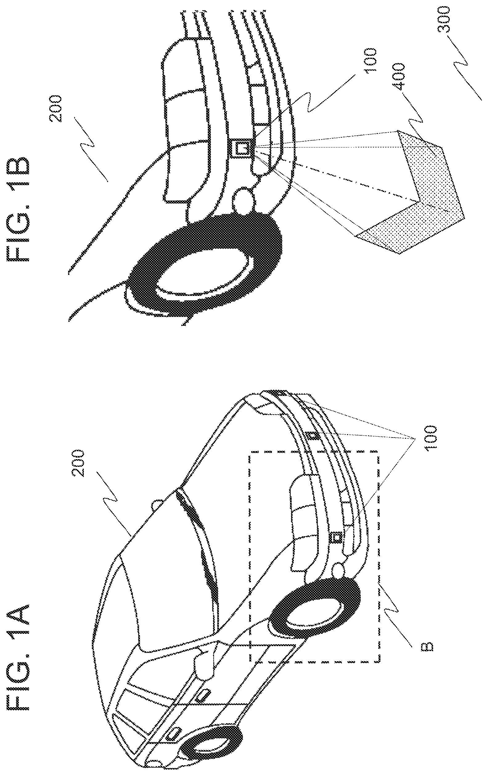 Patent US11780365 Figure 1 – Optical device and direction display device