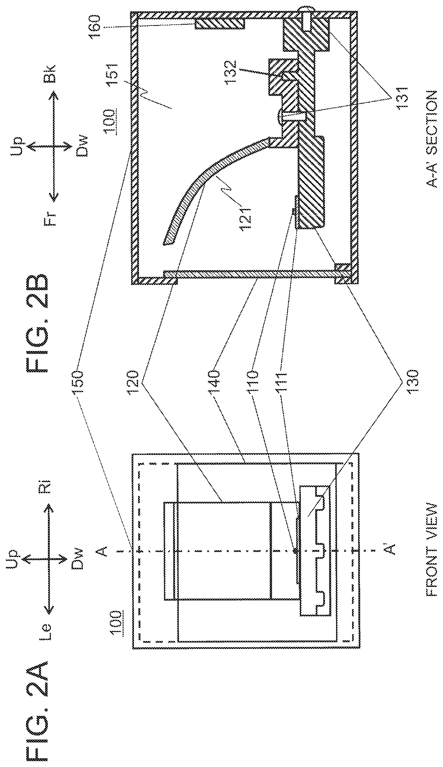 Patent US11780365 Figure 2 – Optical device and direction display device