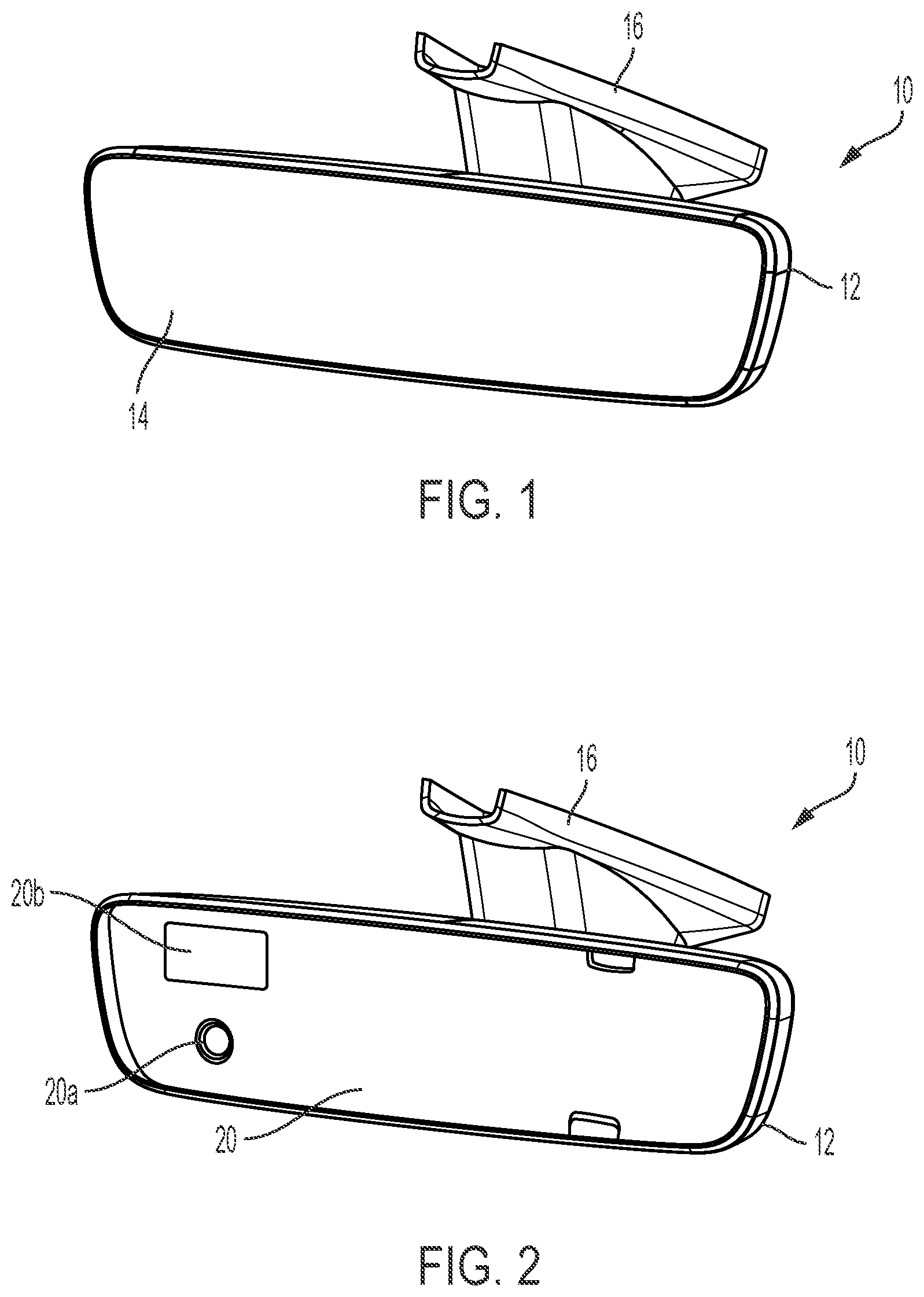 Patent US11780370 — Vehicular driver monitoring system with DMS camera at interior rearview mirror assembly — Figure 1
