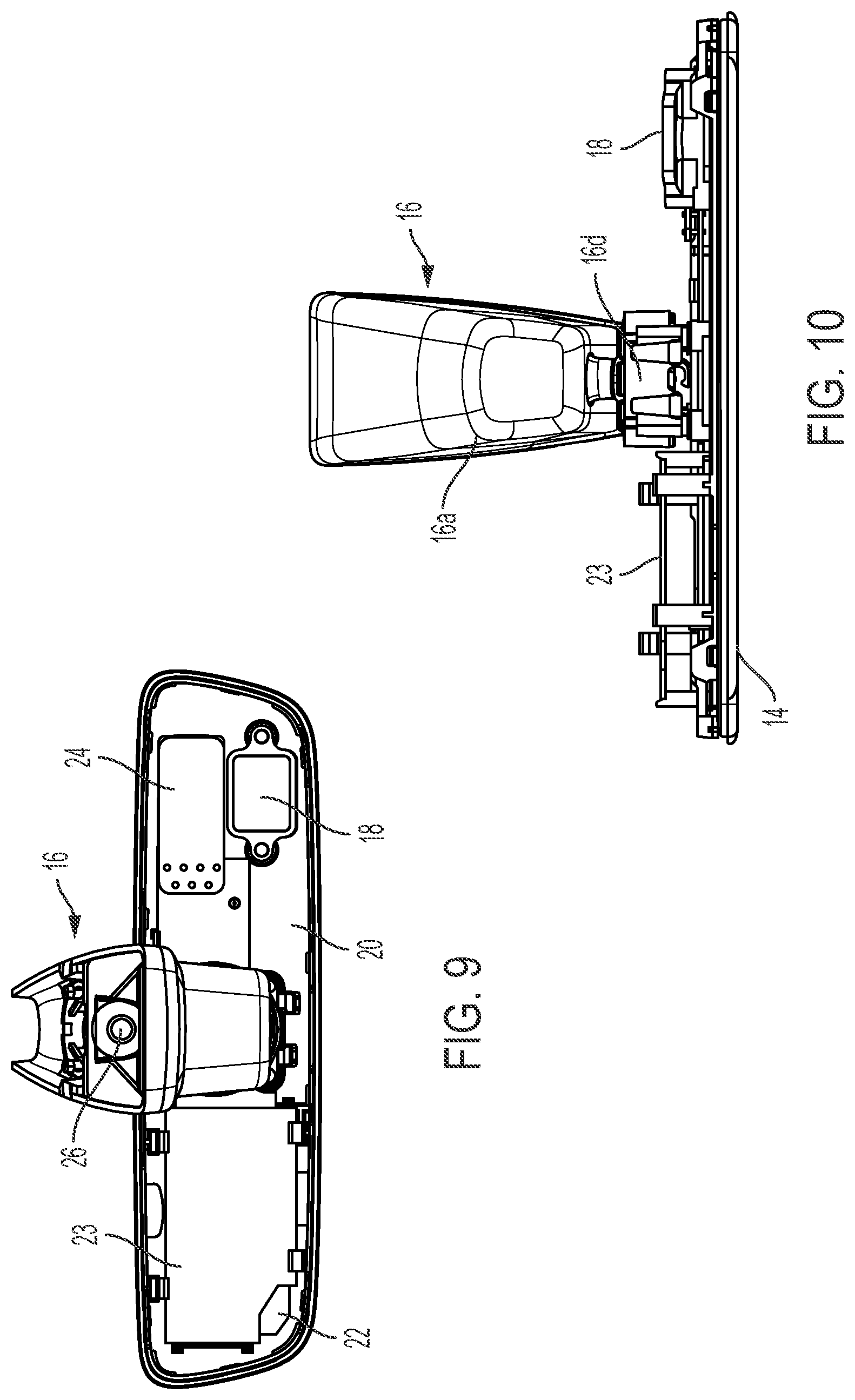 Patent US11780370 Figure 7 – Vehicular driver monitoring system with DMS camera at interior rearview mirror assembly