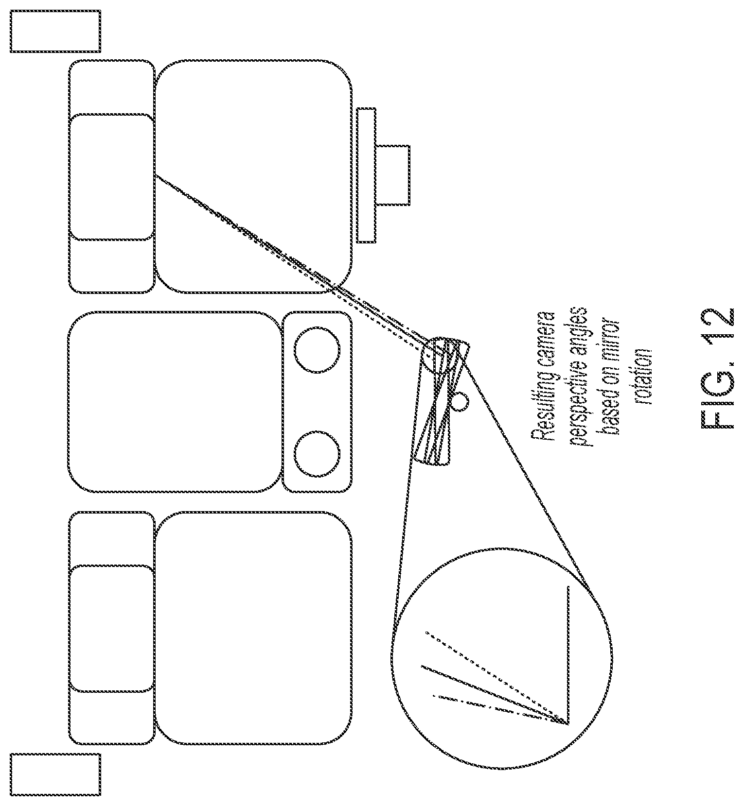 Patent US11780370 Figure 9 – Vehicular driver monitoring system with DMS camera at interior rearview mirror assembly