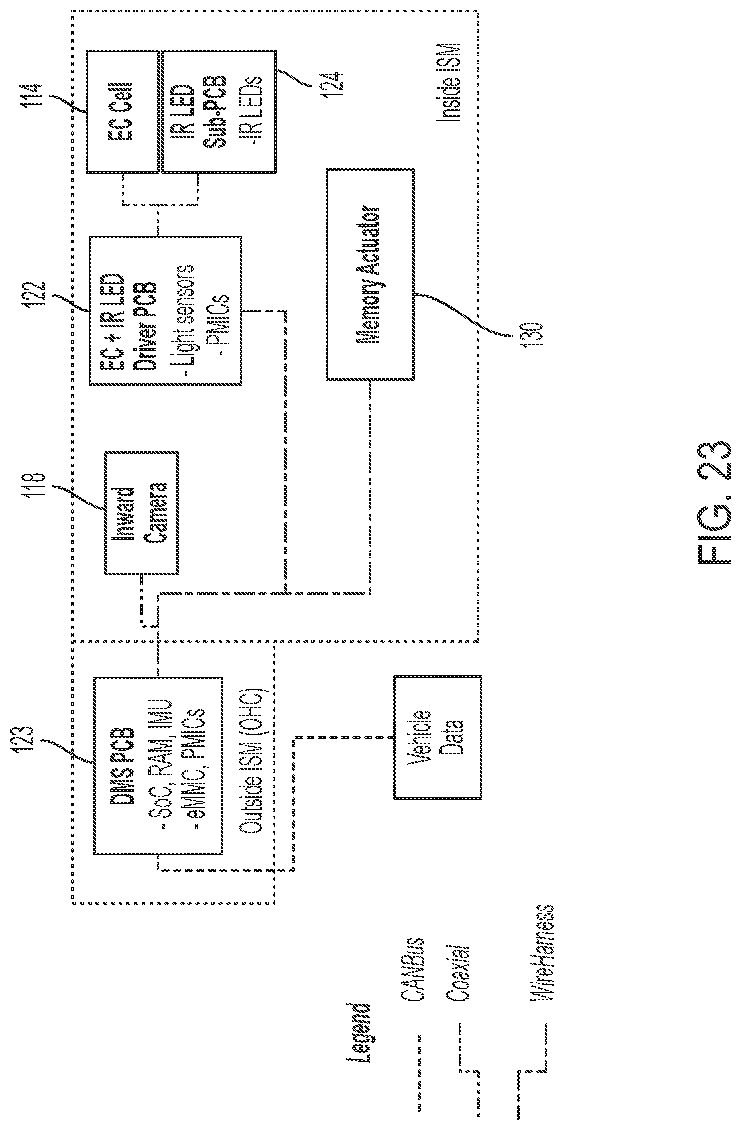 Patent US11780370 Figure 18 – Vehicular driver monitoring system with DMS camera at interior rearview mirror assembly