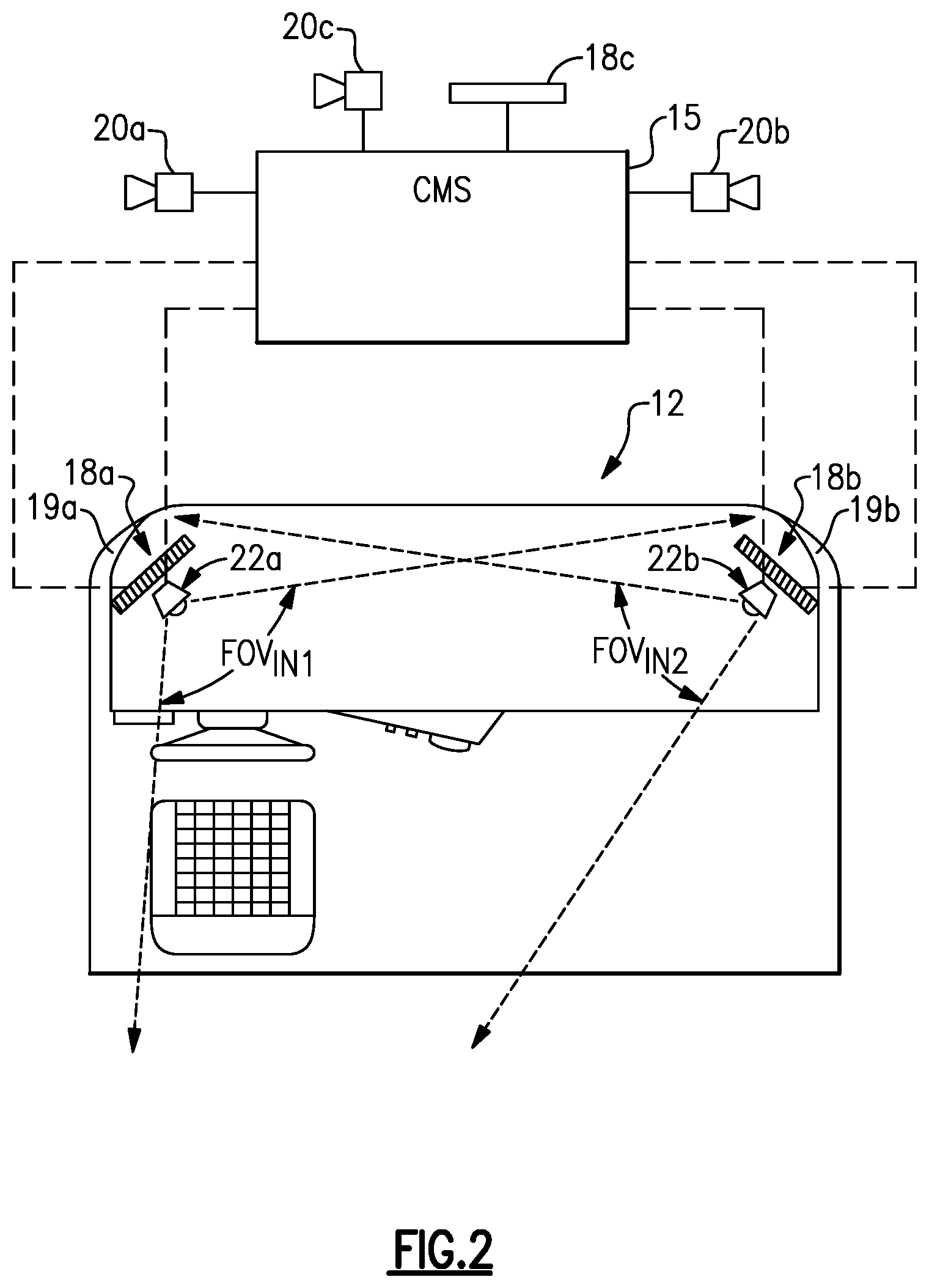 Patent US11780371 Figure 3 – Auto panning camera mirror system including weighted trailer angle estimation