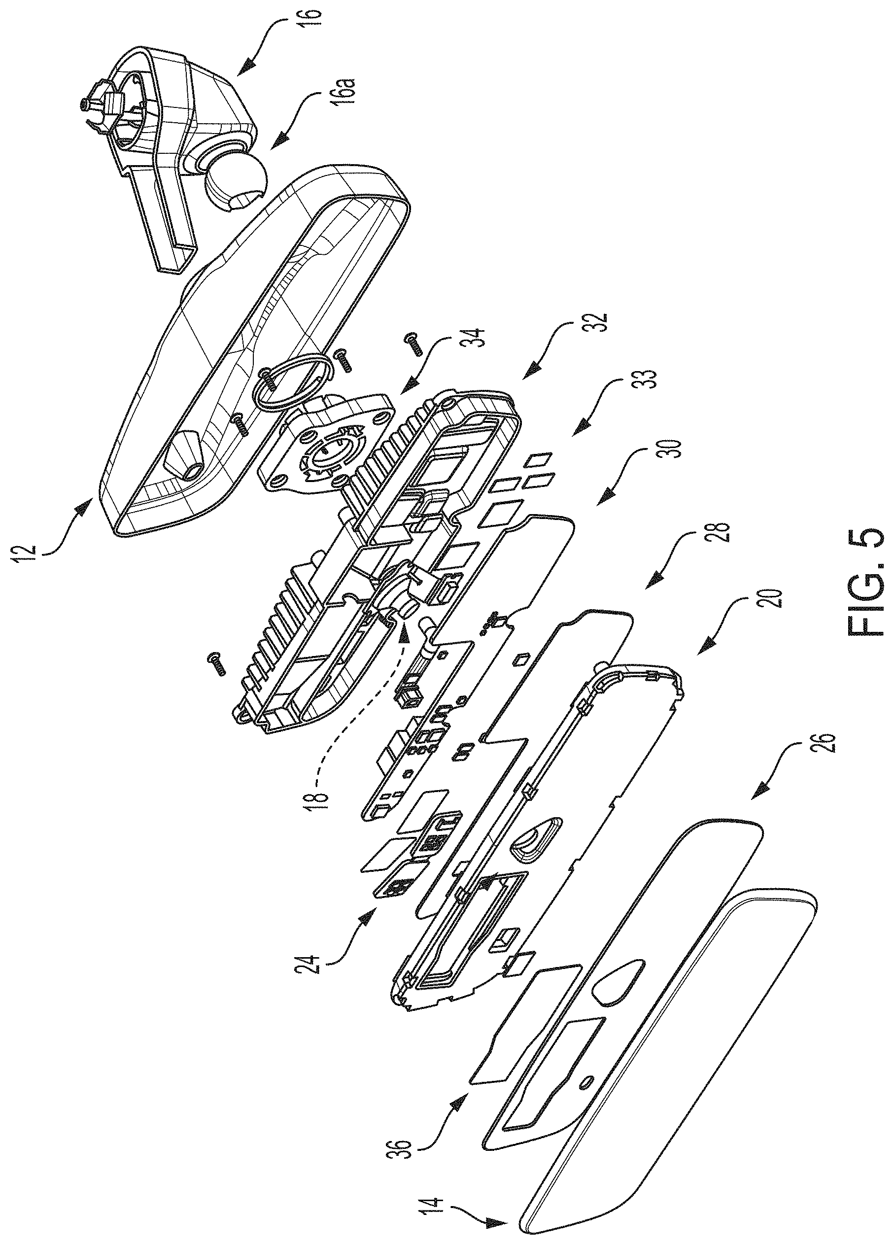 Patent US11780372 Figure 4 – Vehicular driver monitoring system with driver monitoring camera and near IR light emitter at interior rearview mirror assembly