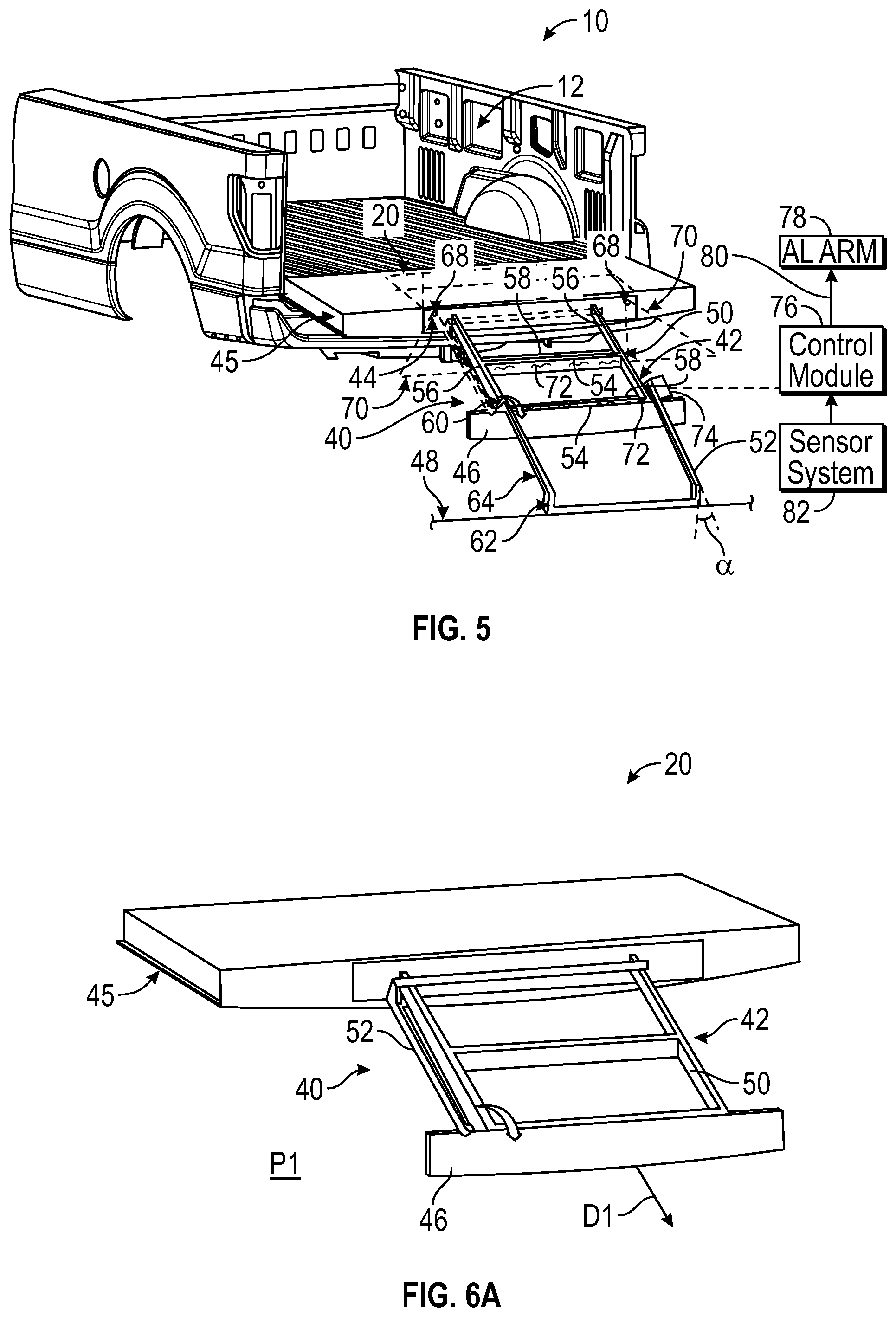 Patent US11780373 Figure 3 – Systems for accessing cargo spaces on vehicles equipped with a tailgate assembly