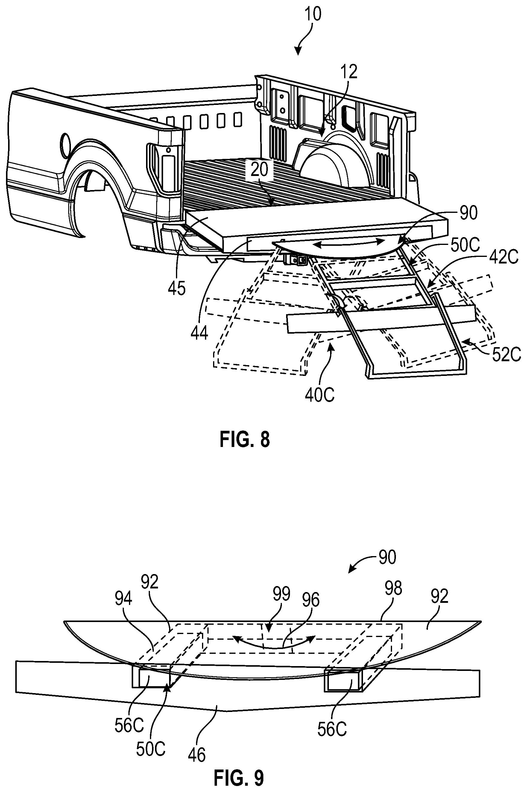 Patent US11780373 Figure 5 – Systems for accessing cargo spaces on vehicles equipped with a tailgate assembly