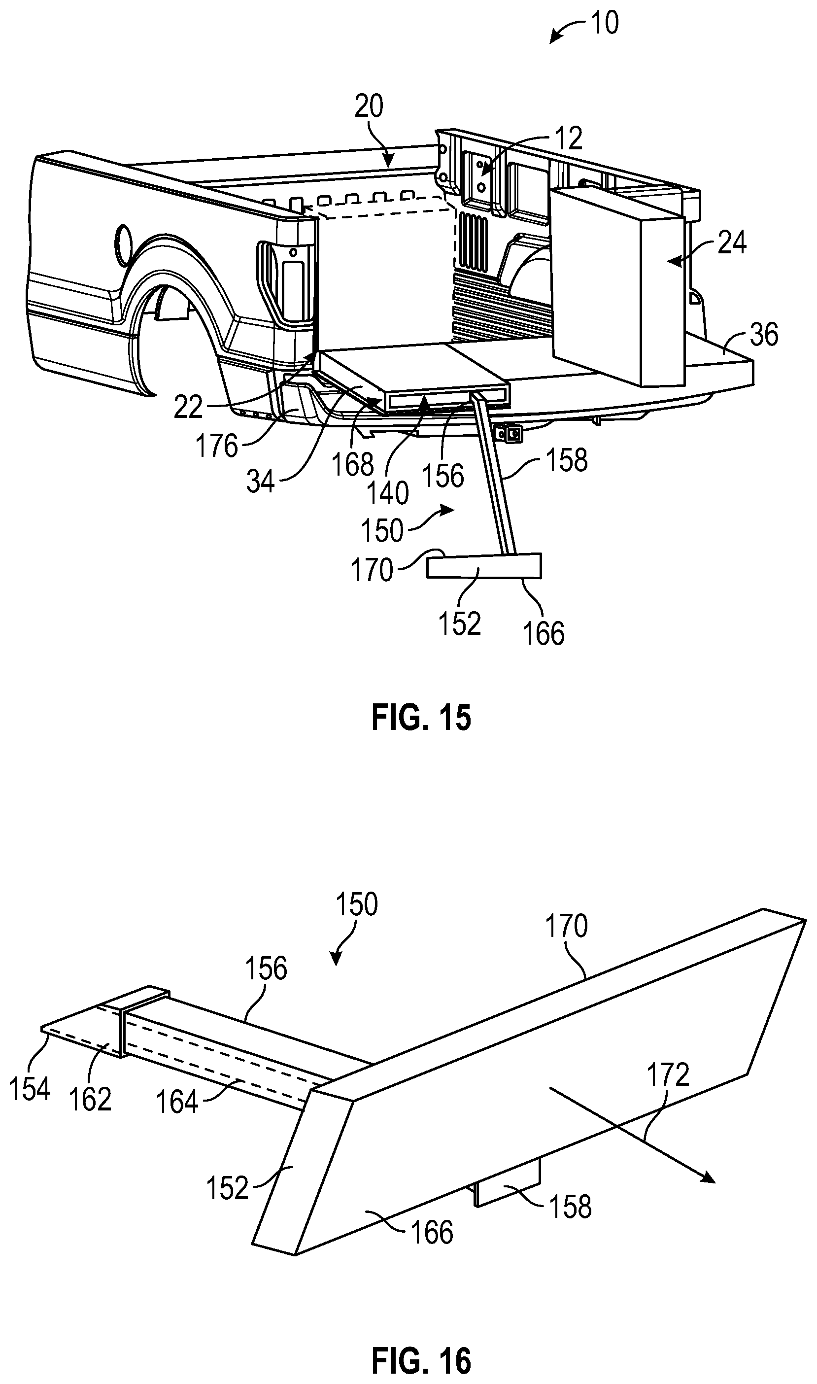 Patent US11780373 Figure 8 – Systems for accessing cargo spaces on vehicles equipped with a tailgate assembly