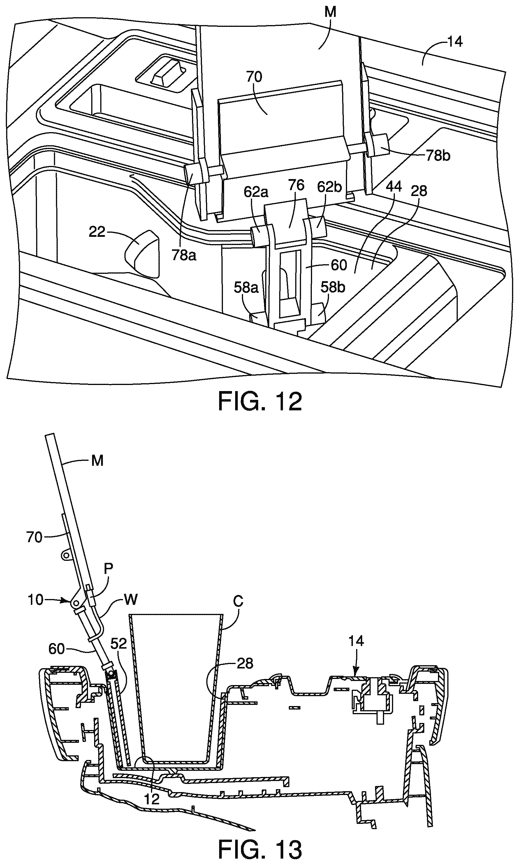 Patent US11780374 Figure 7 – Vehicle mobile device holder assembly