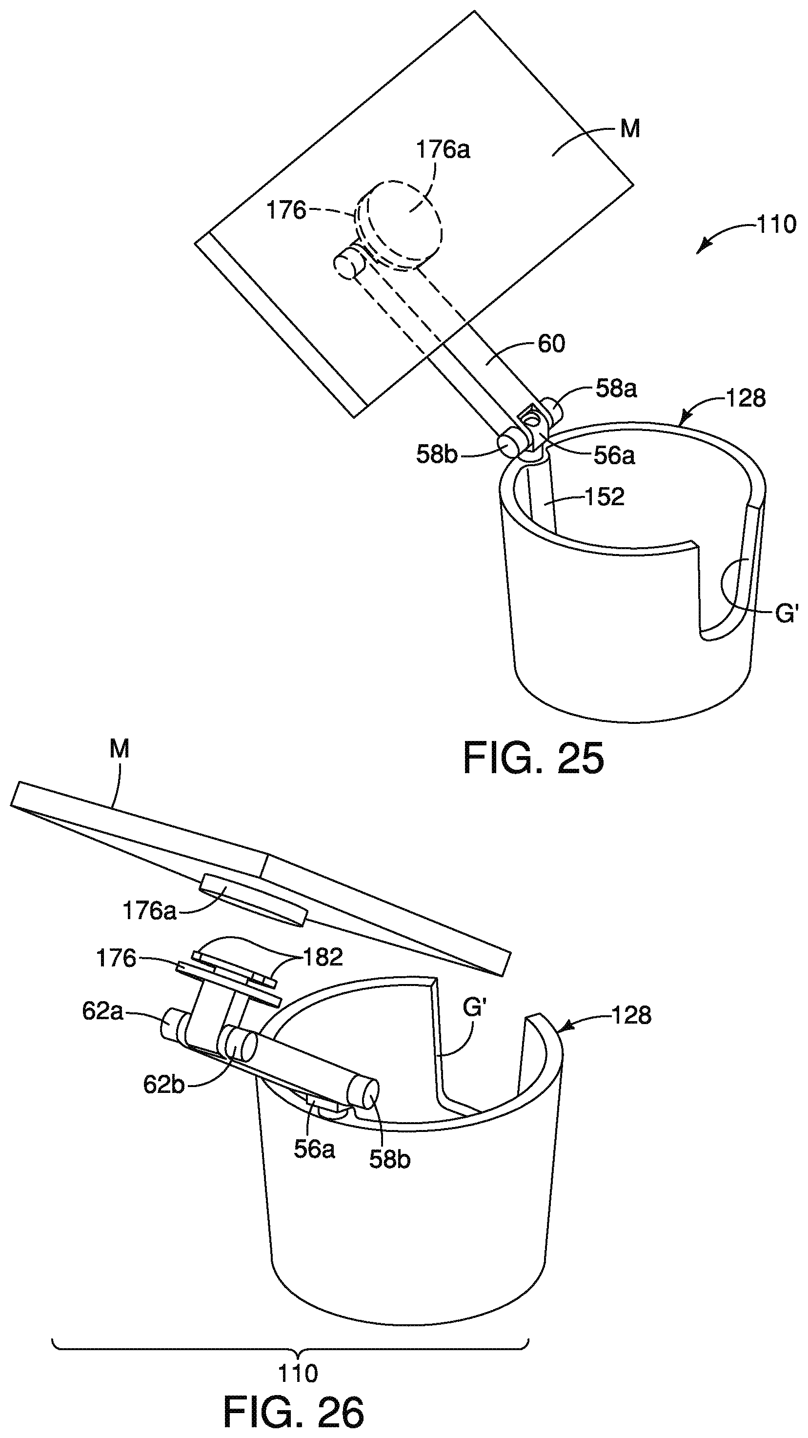 Patent US11780374 Figure 12 – Vehicle mobile device holder assembly