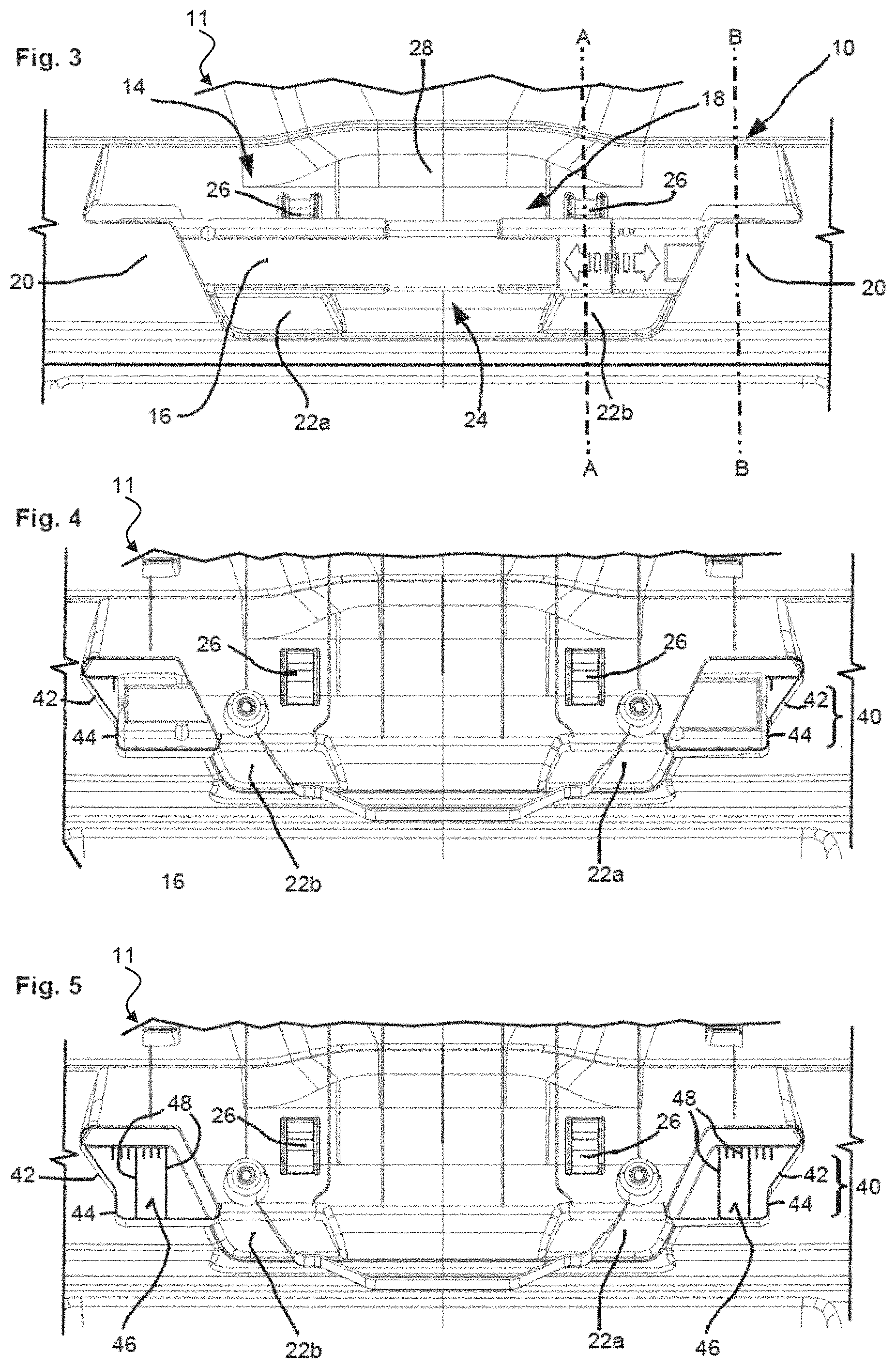 Patent US11780375 Figure 2 – Trim element having a receptacle for a warning triangle, tailgate having a trim element, and motor vehicle having such a tailgate