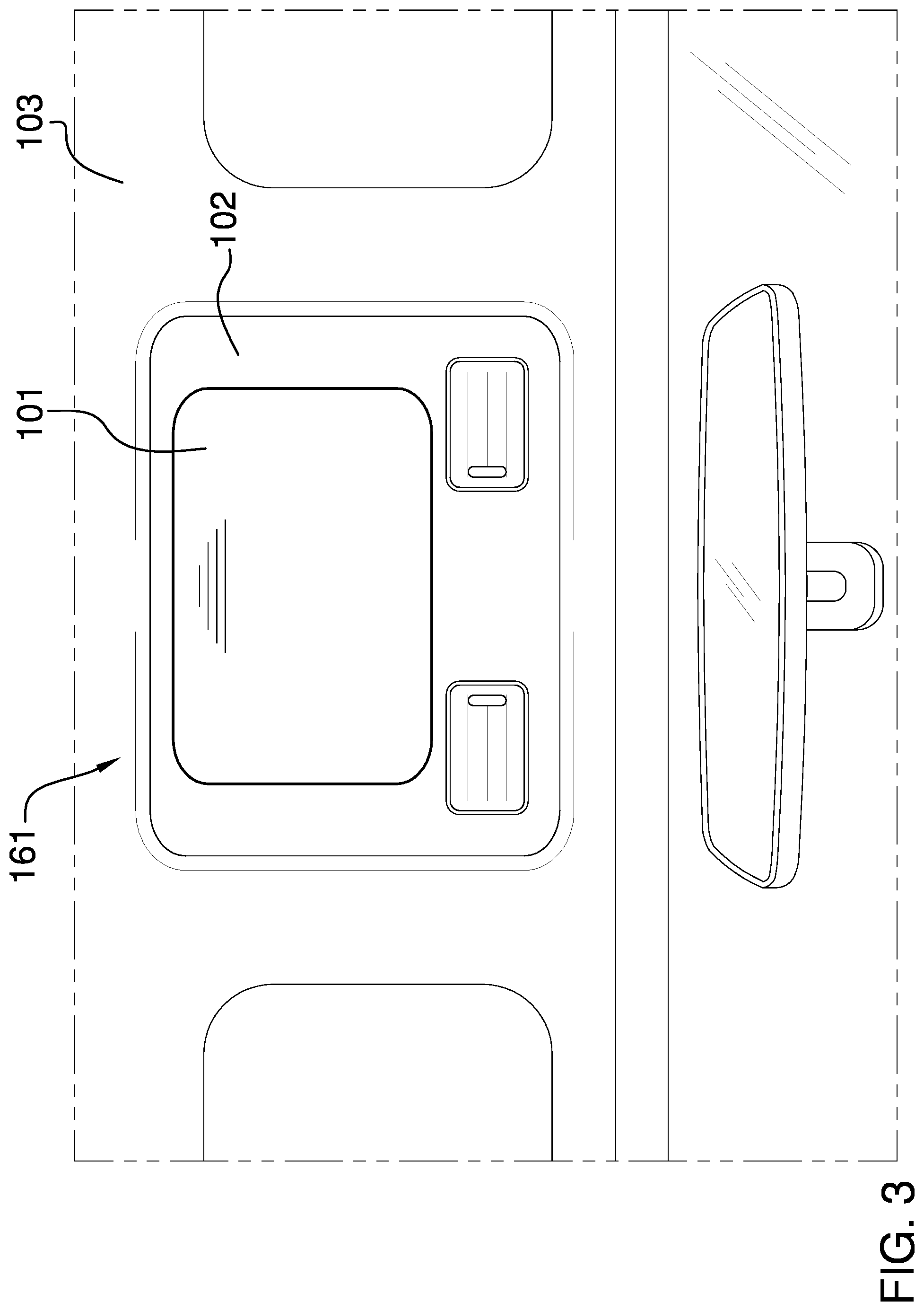 Patent US11780376 Figure 3 – Vehicular sanitary product dispenser