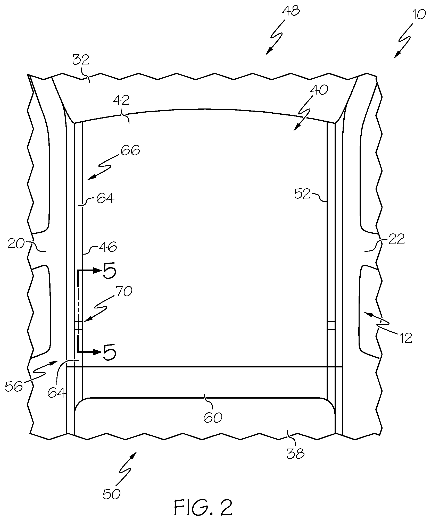 Patent US11780377 Figure 2 – Mounting brackets packaged within roof ditch channels of vehicles