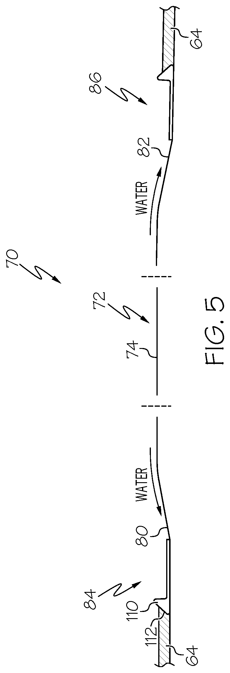 Patent US11780377 Figure 5 – Mounting brackets packaged within roof ditch channels of vehicles