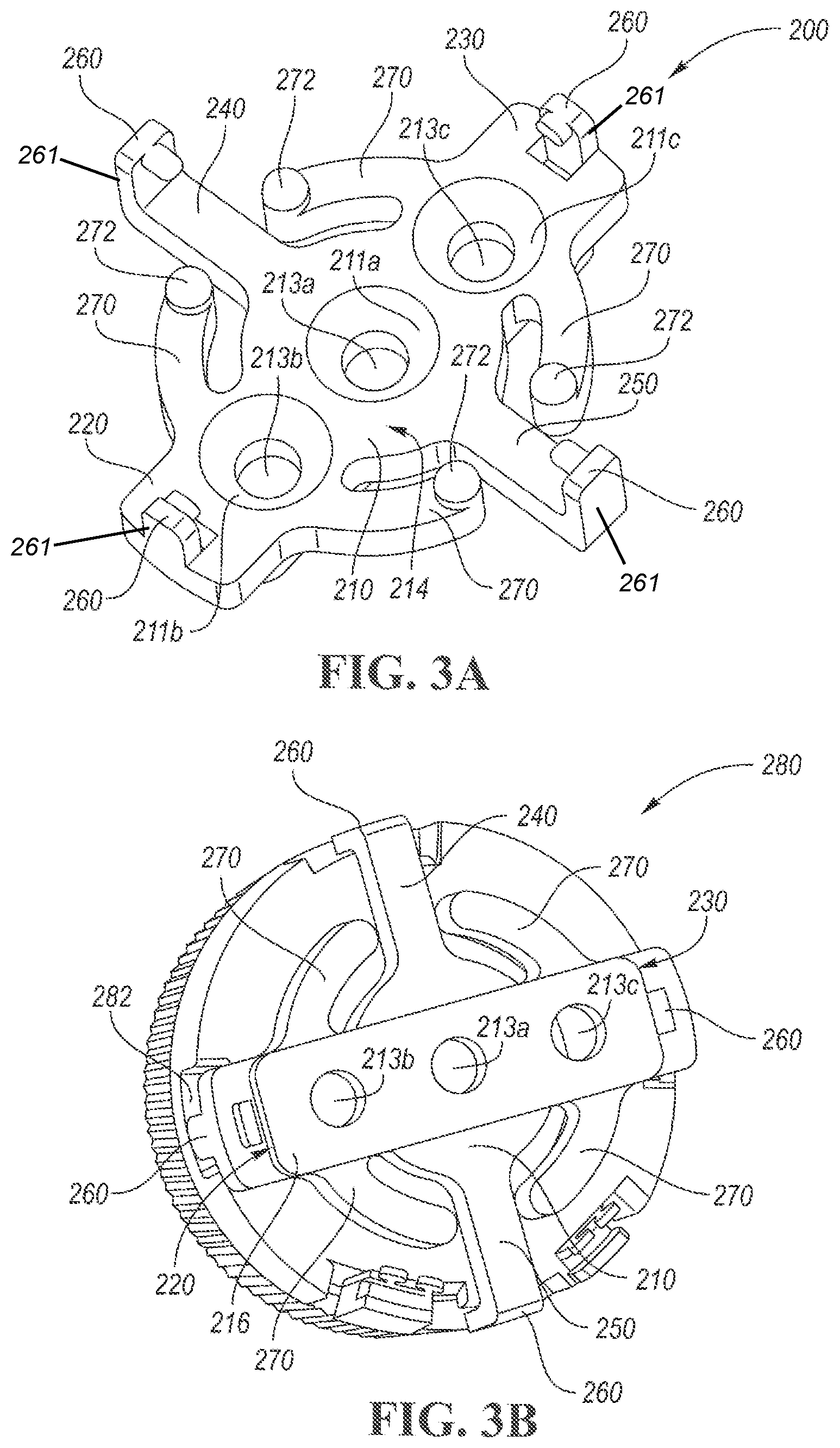 Patent US11780378 Figure 3 – Tweeter flush, surface, and starfish mount installation