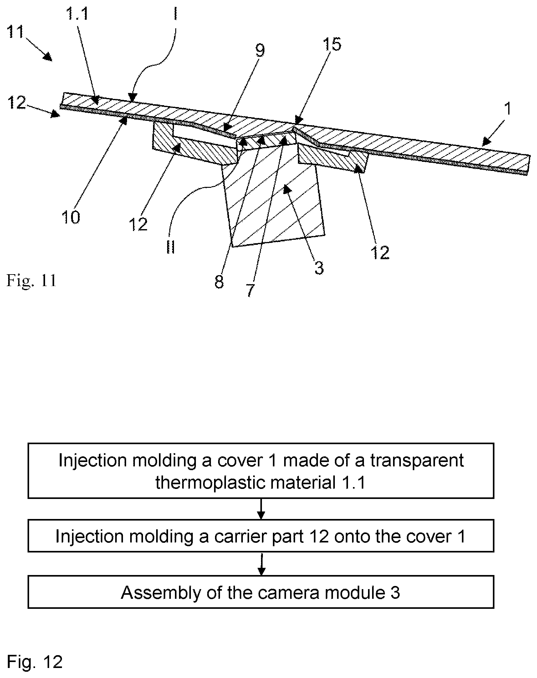 Patent US11780379 Figure 6 – Add-on part having an integrated camera module