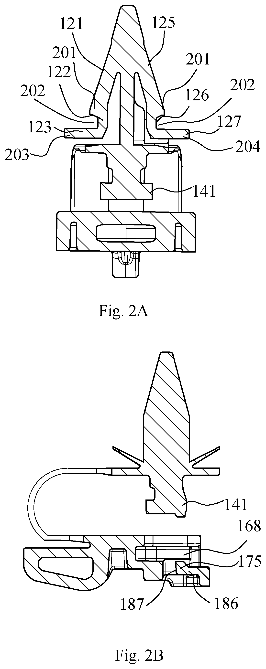 Patent US11780383 Figure 3 – Fastener