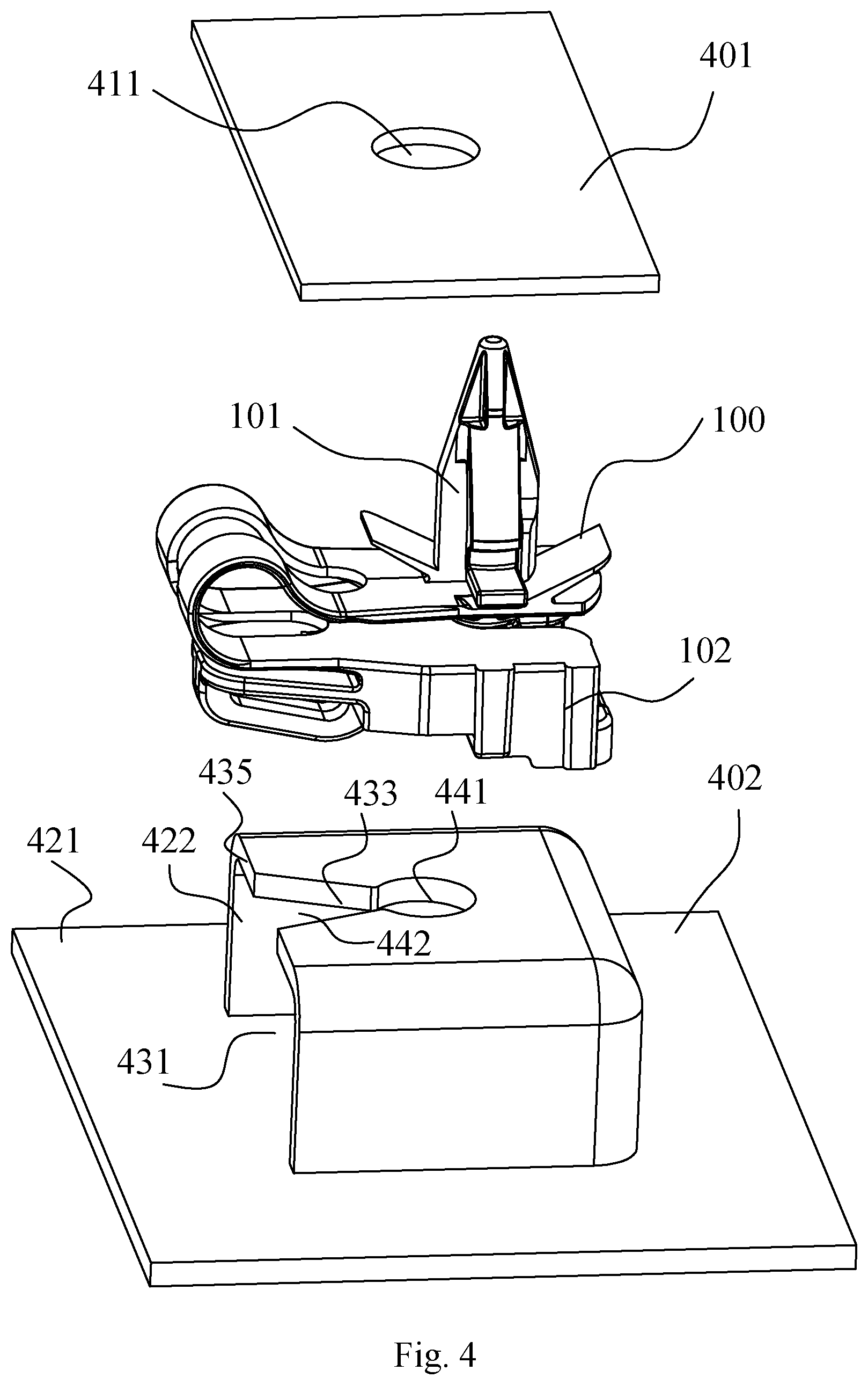 Patent US11780383 Figure 5 – Fastener