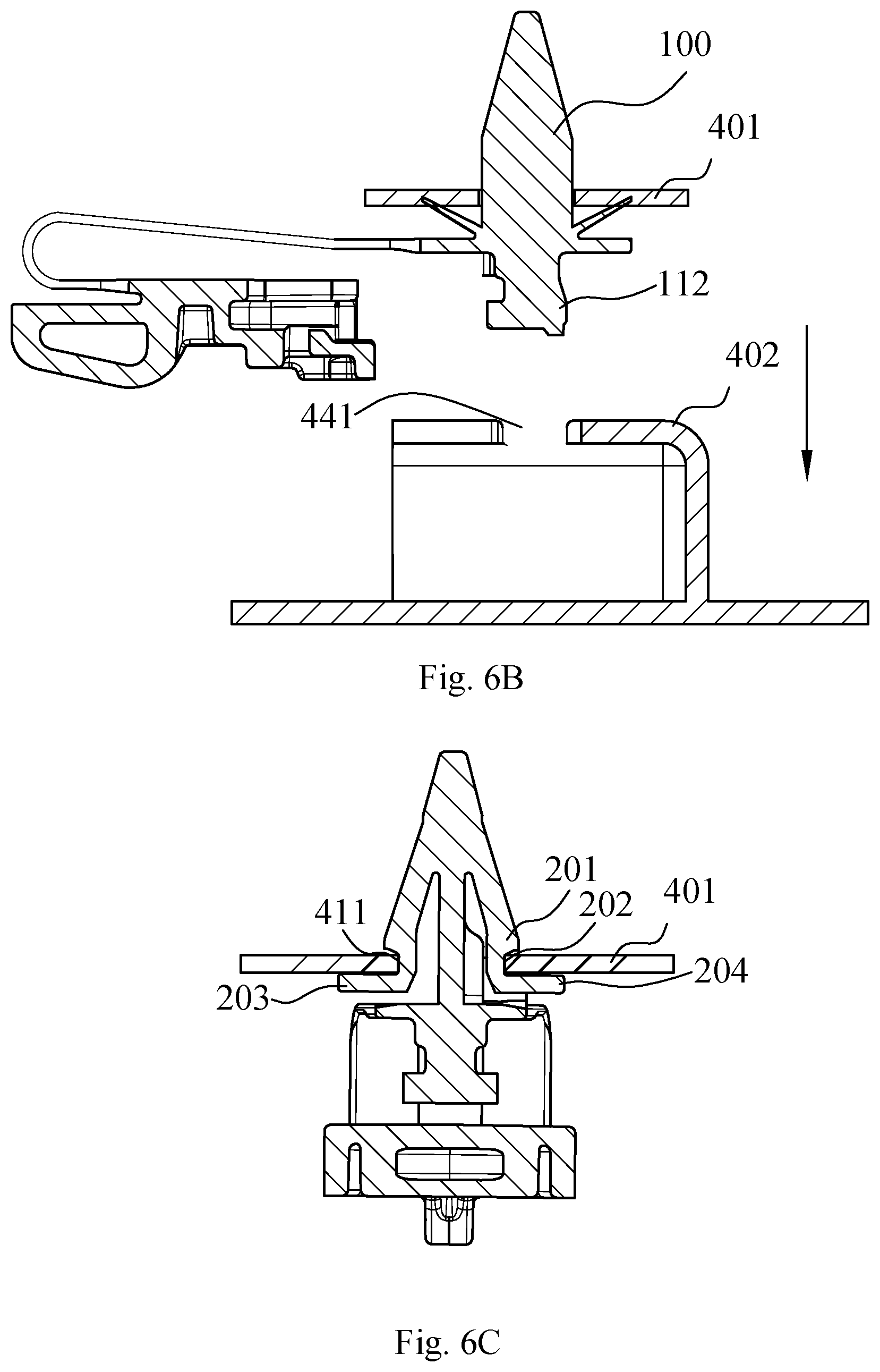 Patent US11780383 Figure 8 – Fastener