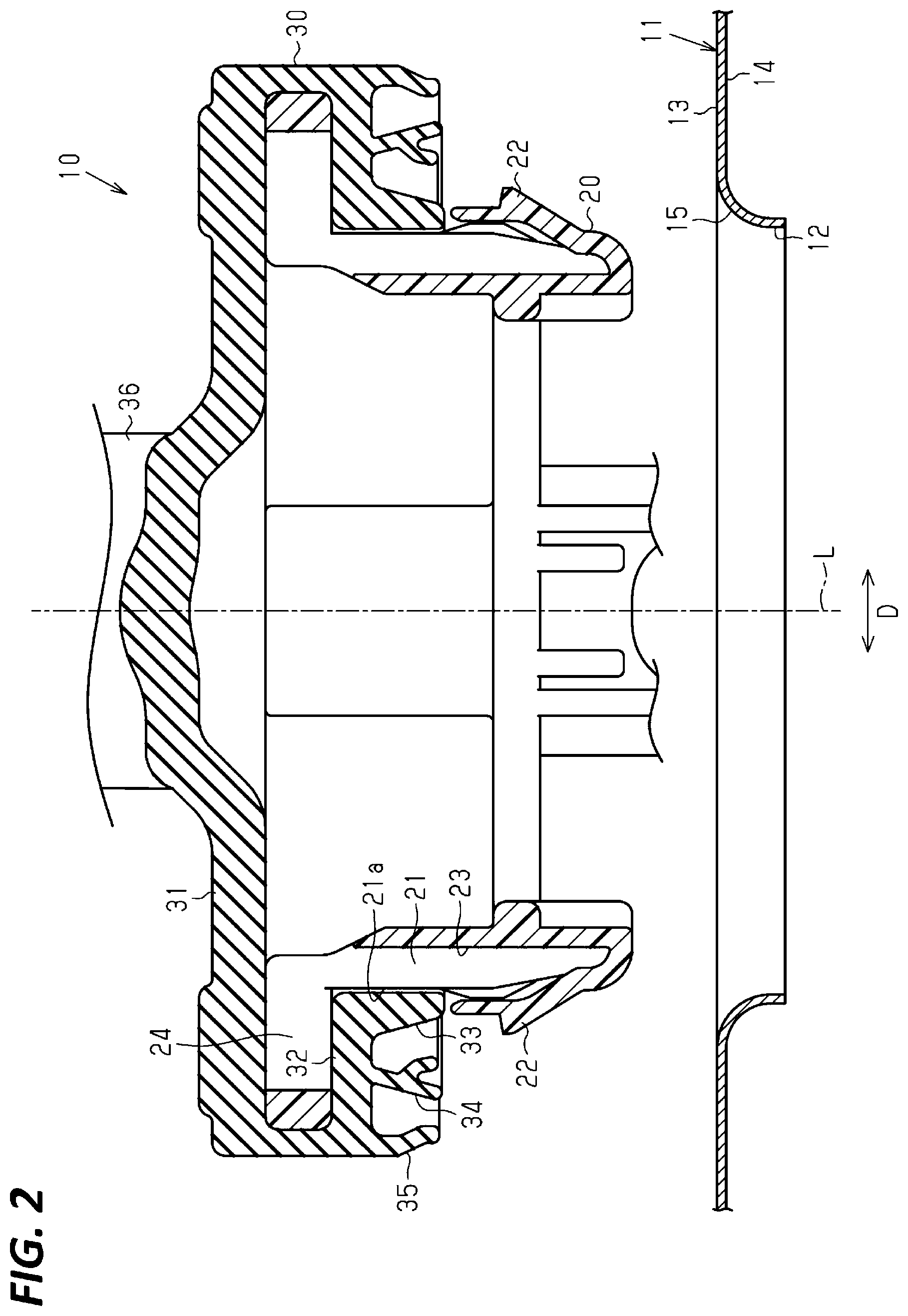 Patent US11780388 Figure 2 – Grommet