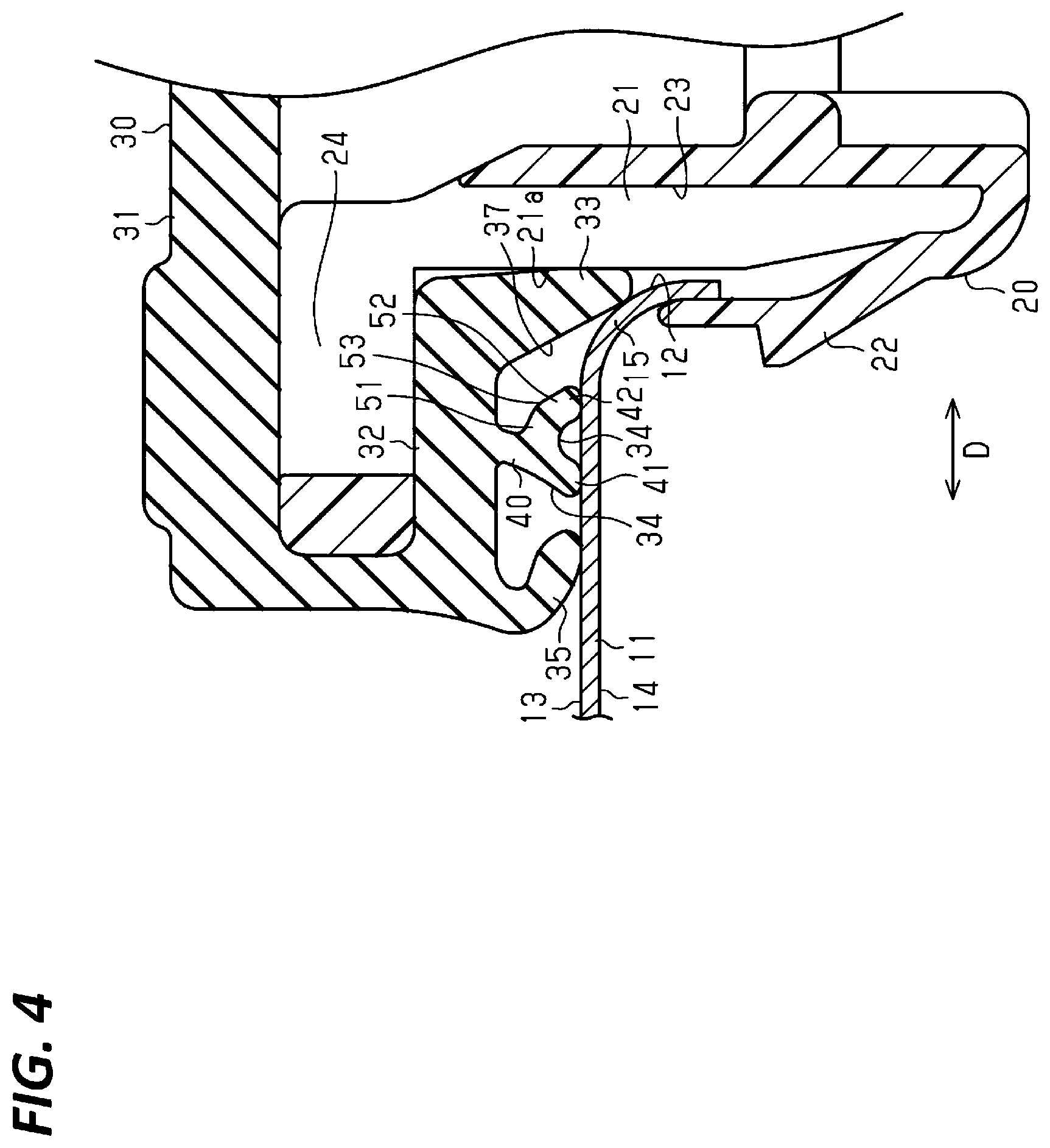 Patent US11780388 Figure 4 – Grommet