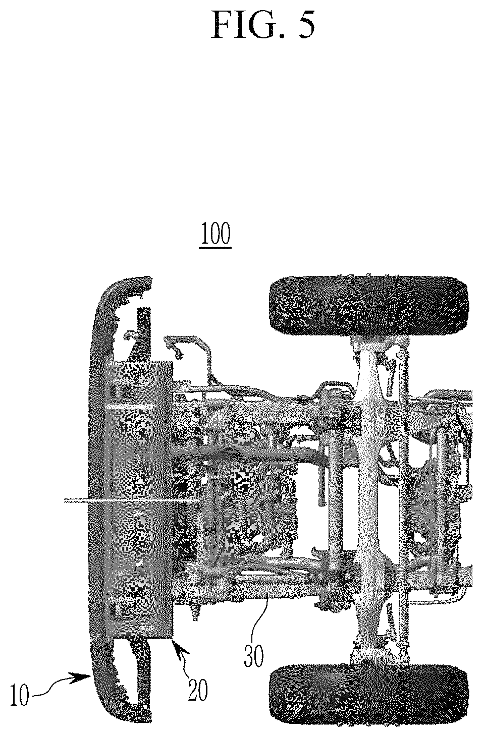 Patent US11780391 Figure 5 – Under-protector fastening structure of vehicle