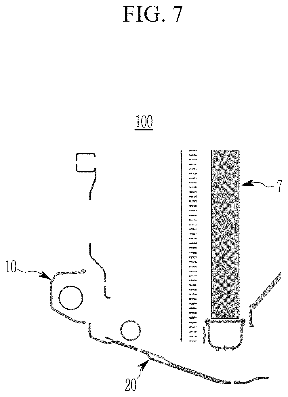 Patent US11780391 Figure 7 – Under-protector fastening structure of vehicle