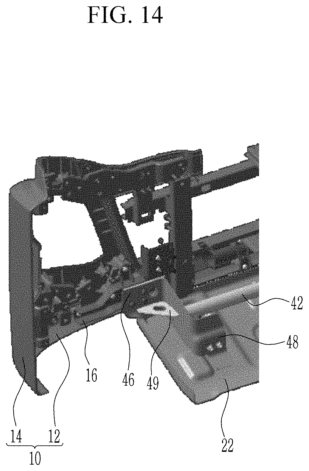 Patent US11780391 Figure 14 – Under-protector fastening structure of vehicle