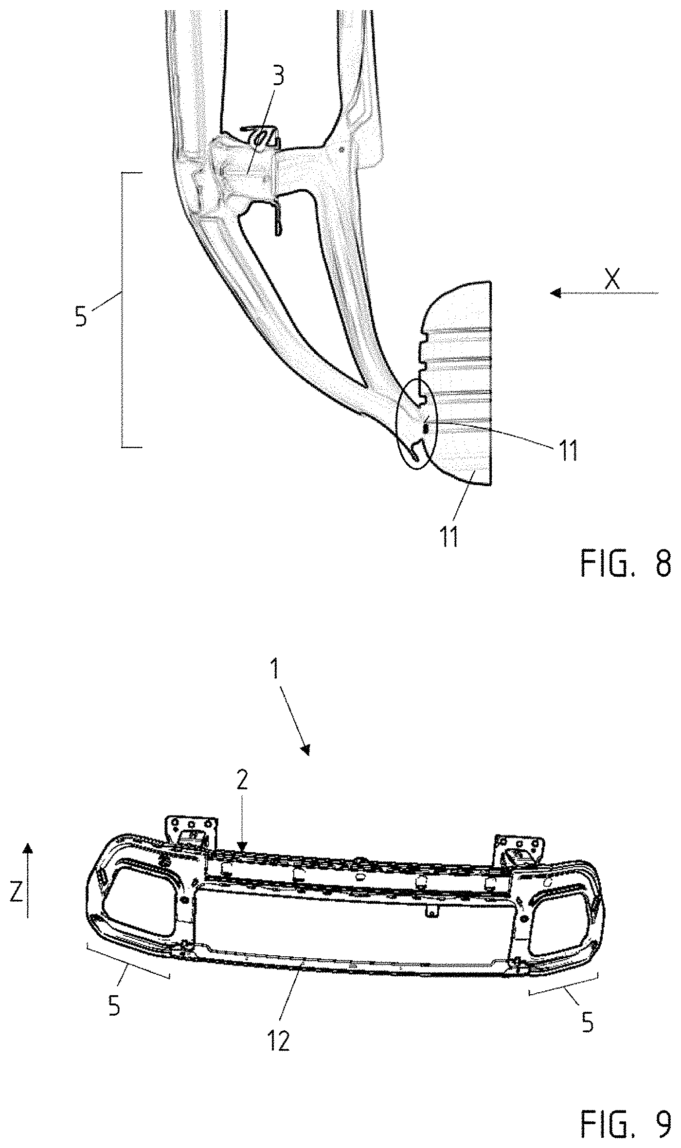 Patent US11780392 Figure 4 – Bumper arrangement