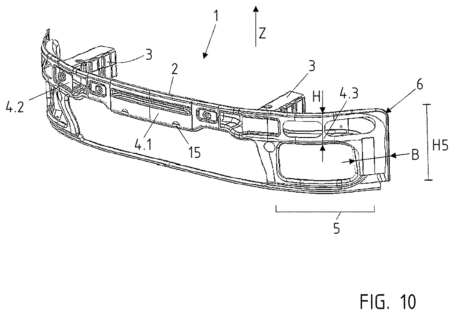 Patent US11780392 Figure 5 – Bumper arrangement
