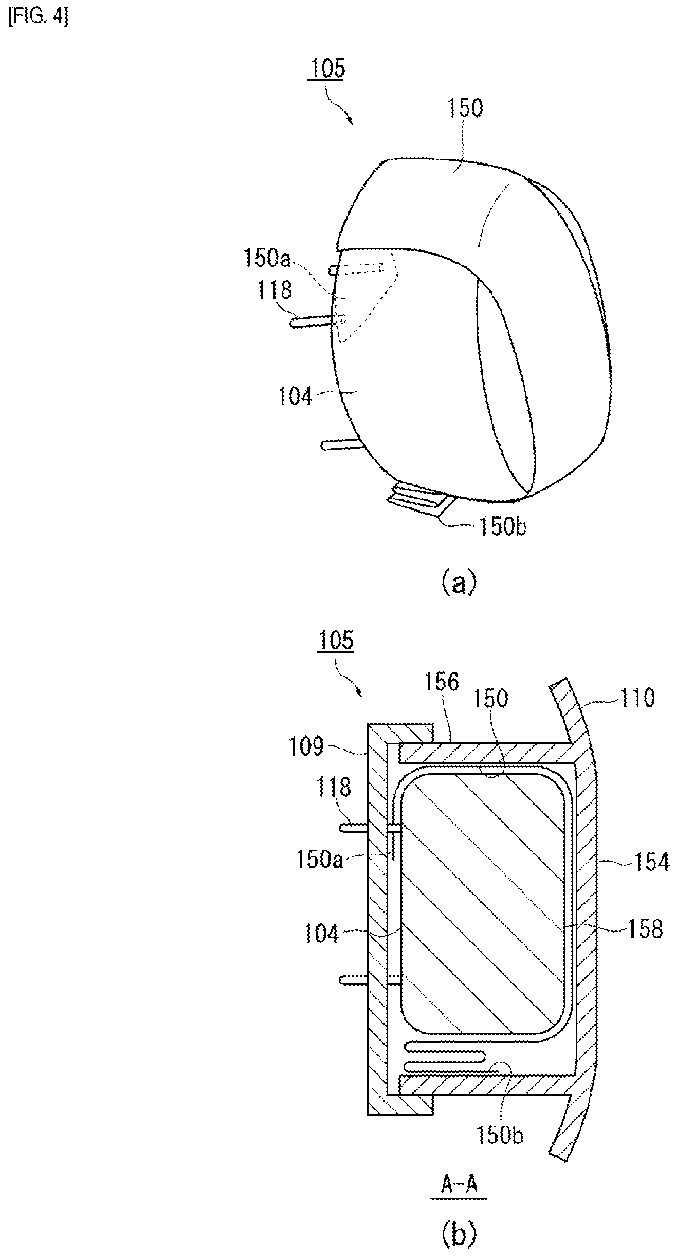 Patent US11780395 Figure 4 – Airbag device for driver's seat