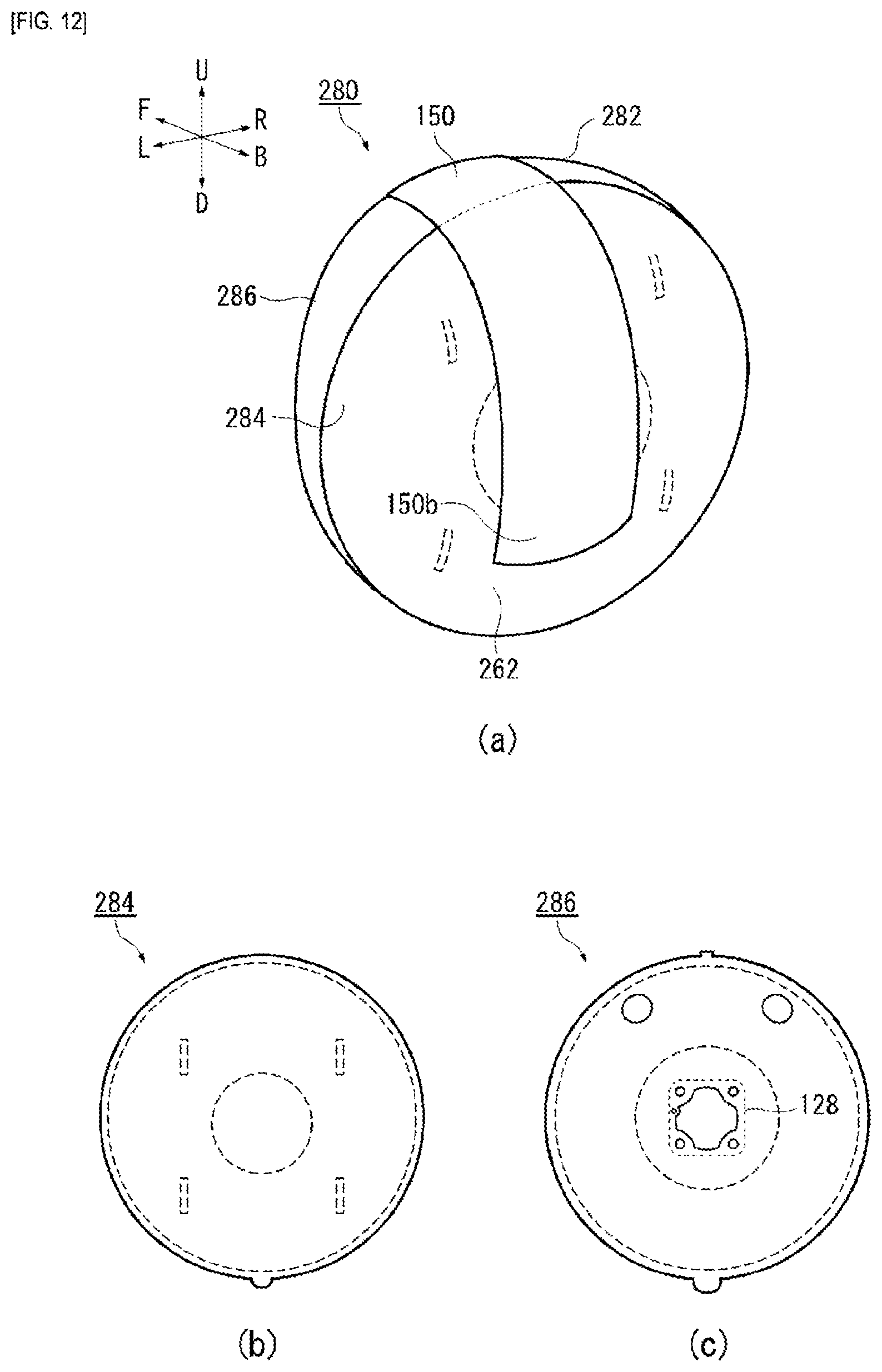 Patent US11780395 Figure 12 – Airbag device for driver's seat