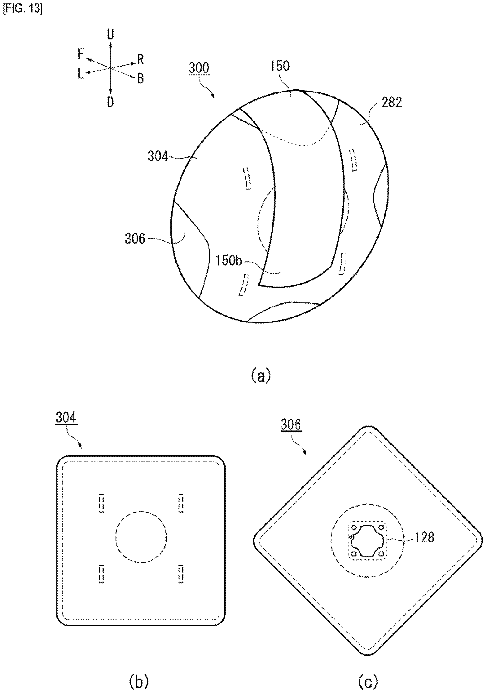 Patent US11780395 Figure 13 – Airbag device for driver's seat