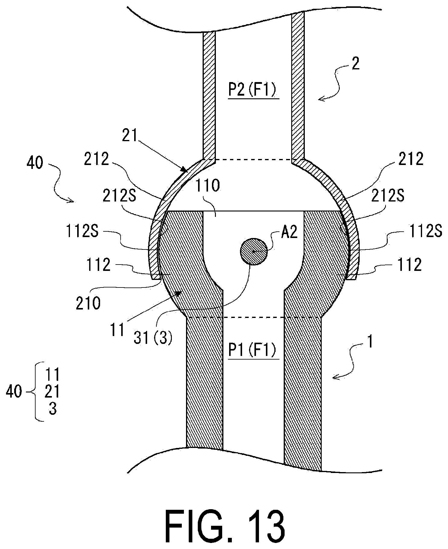 Patent US11780398 Figure 13 – Coupling structure, airbag device, and vehicle seat