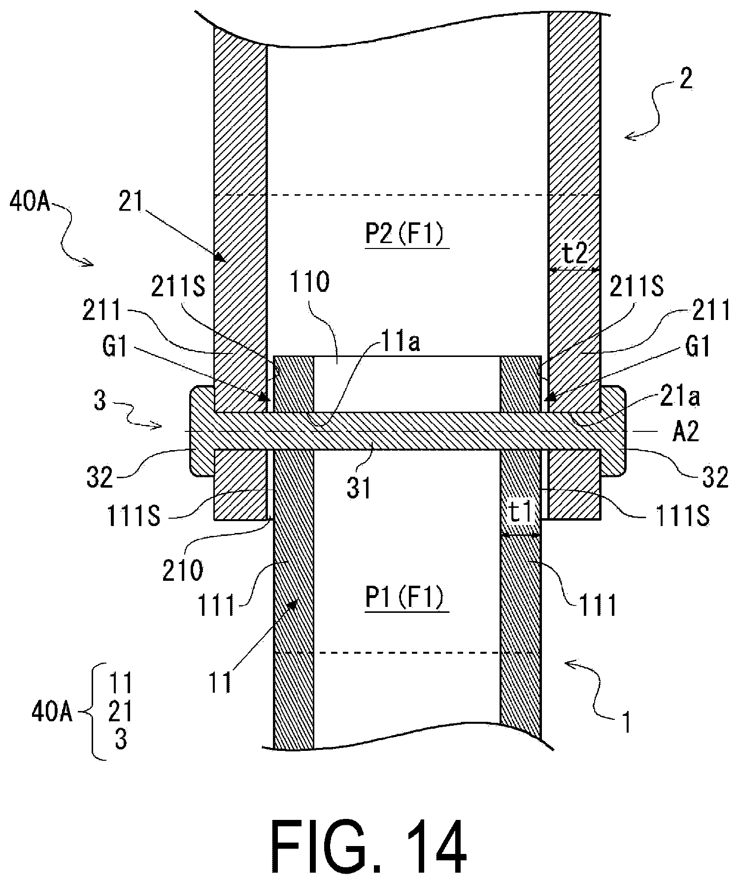 Patent US11780398 Figure 14 – Coupling structure, airbag device, and vehicle seat