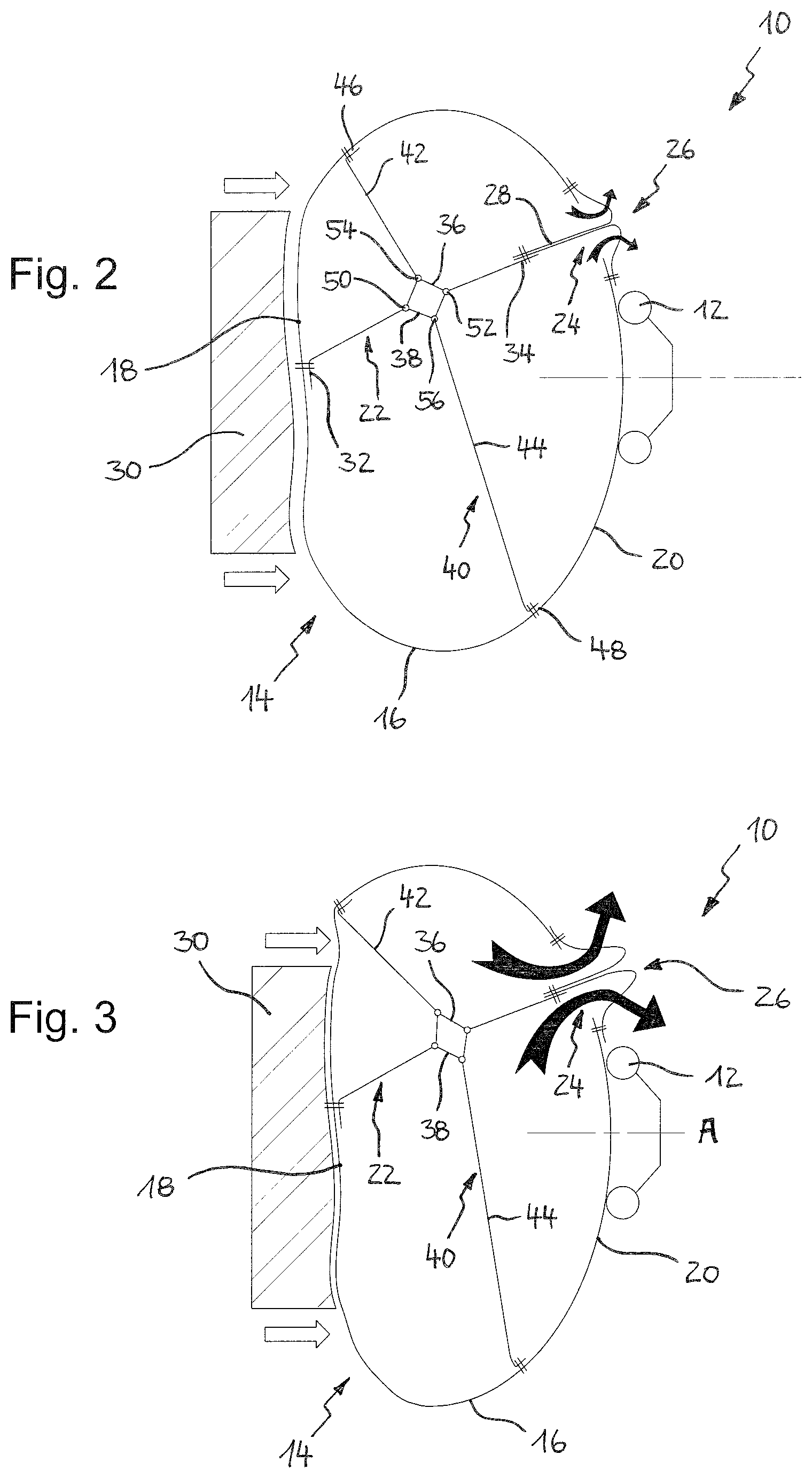 Patent US11780400 Figure 2 – Airbag for a vehicle occupant restraining system