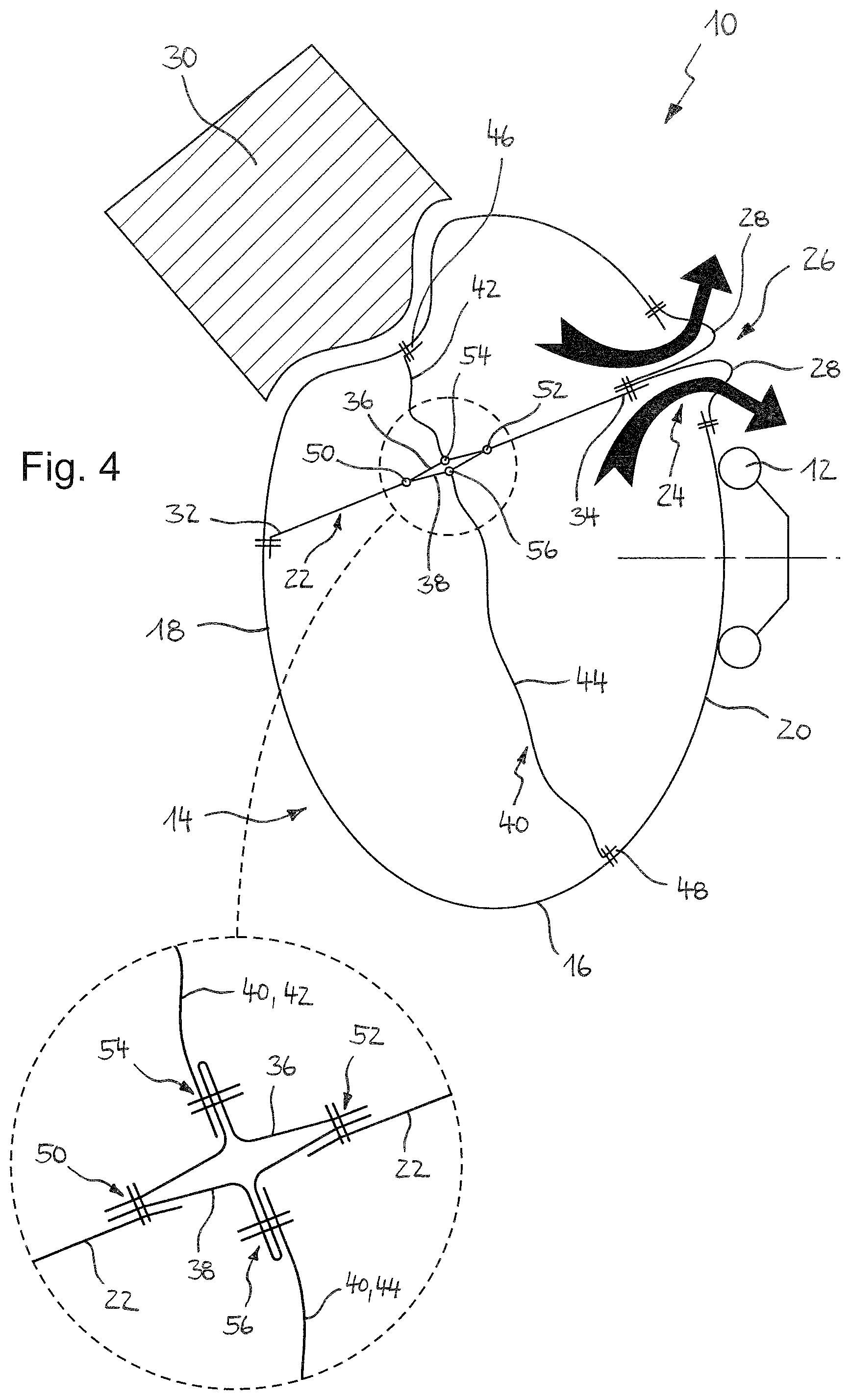 Patent US11780400 Figure 3 – Airbag for a vehicle occupant restraining system