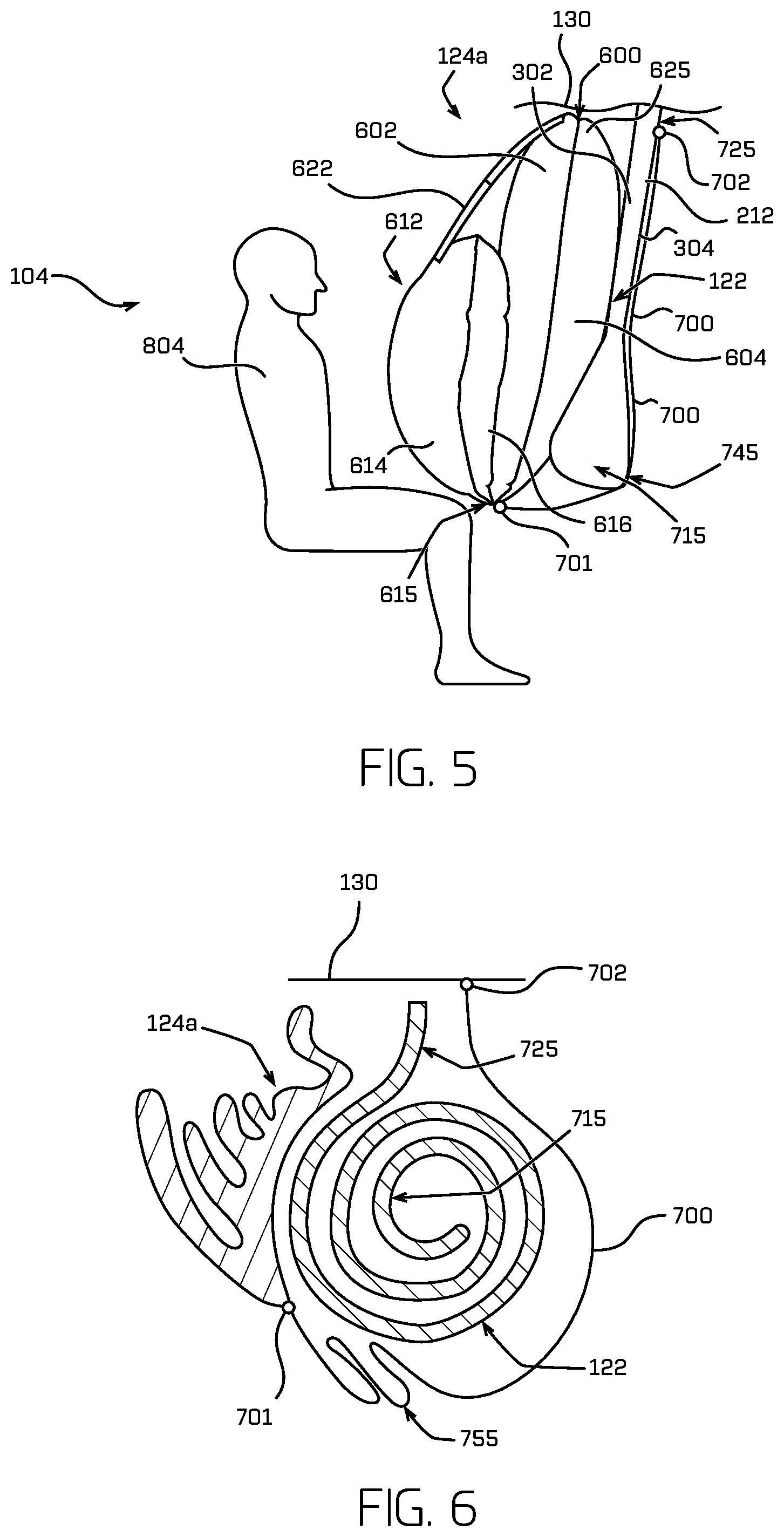 Patent US11780401 Figure 5 – Vehicle occupant protection systems having frictionally engaging tether