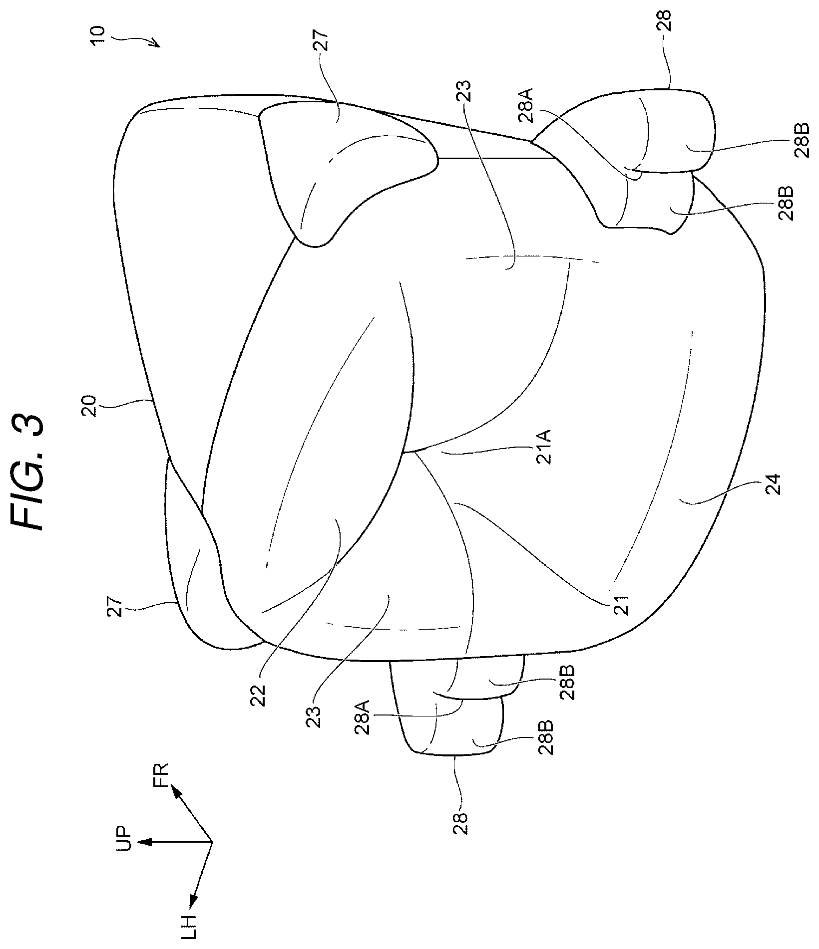 Patent US11780402 Figure 3 – Airbag apparatus for vehicle